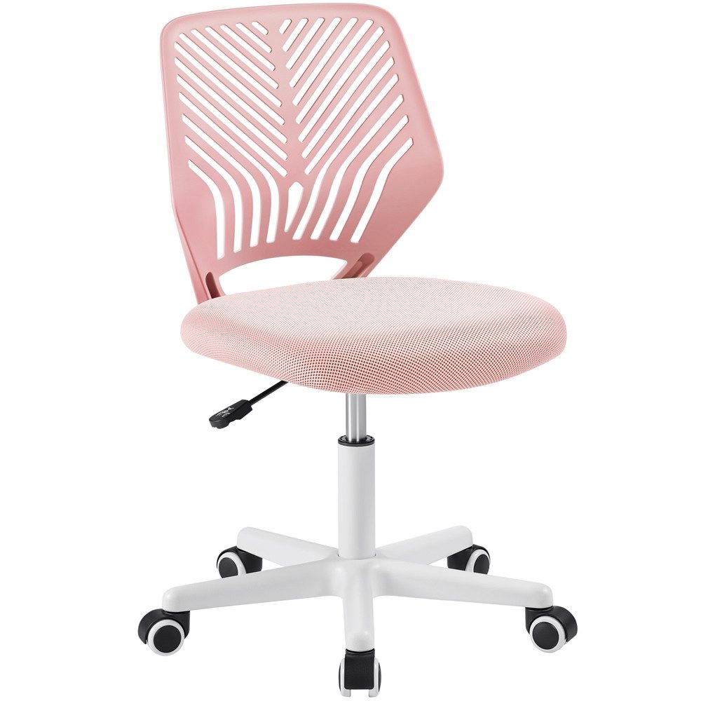 Yaheetech Drehstuhl Höhenverstellbarer Bürostuhl ohne Armlehnen, Schreibtischstuhl mit Netzbezug fürs Arbeitszimmer/Büro/Wohnzimmer