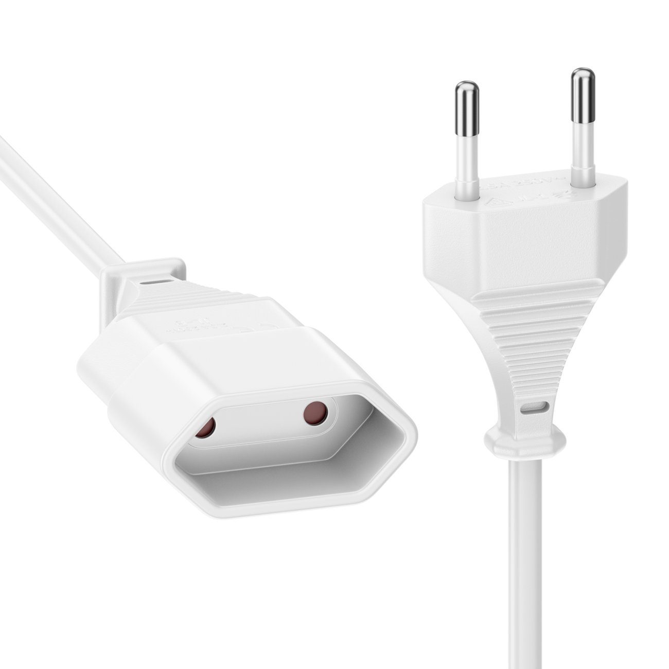 deleyCON deleyCON 2m Stromkabel Verlängerung Eurostecker auf Typ-C Euro Buchse Stromkabel – Bild 3 von 5