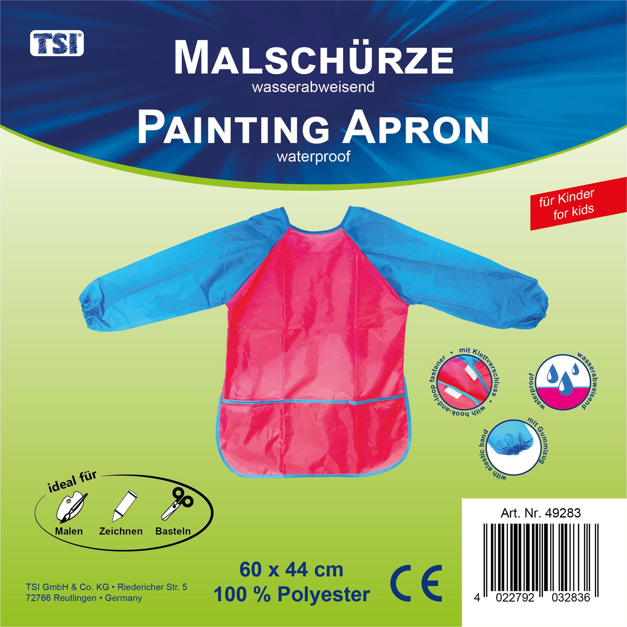Malschürze Malschürze für Kinder 60x44cm (B x H), Farbe pink