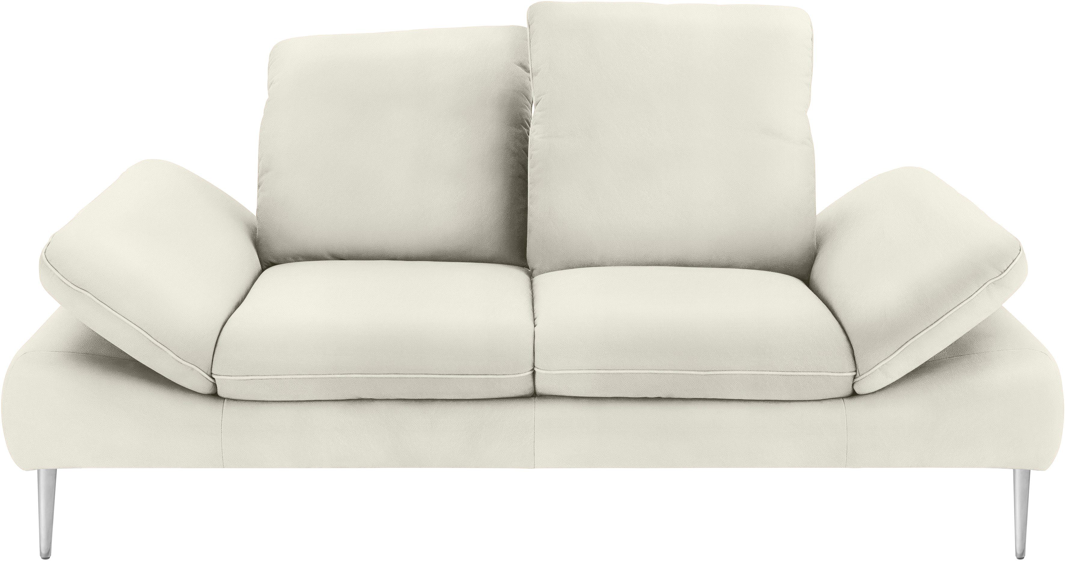 Füße 2,5-Sitzer Sitztiefenverstellung, mit cm W.SCHILLIG silber Breite 232 enjoy&MORE, matt,