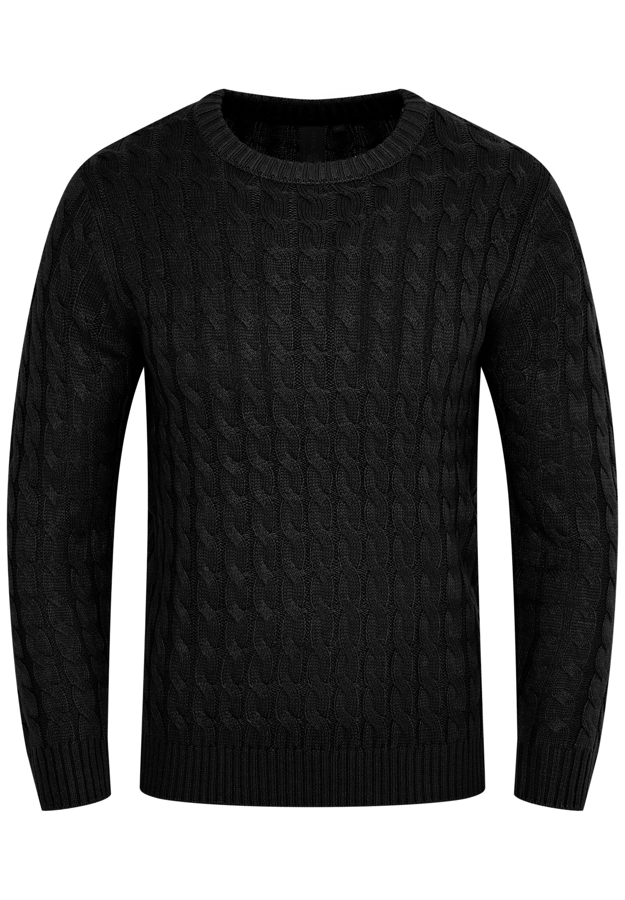 Norweger Pullover Herren – Oversized Strickpullover Mit Rundhals, Jacquard-Muster, Warm Für Winter