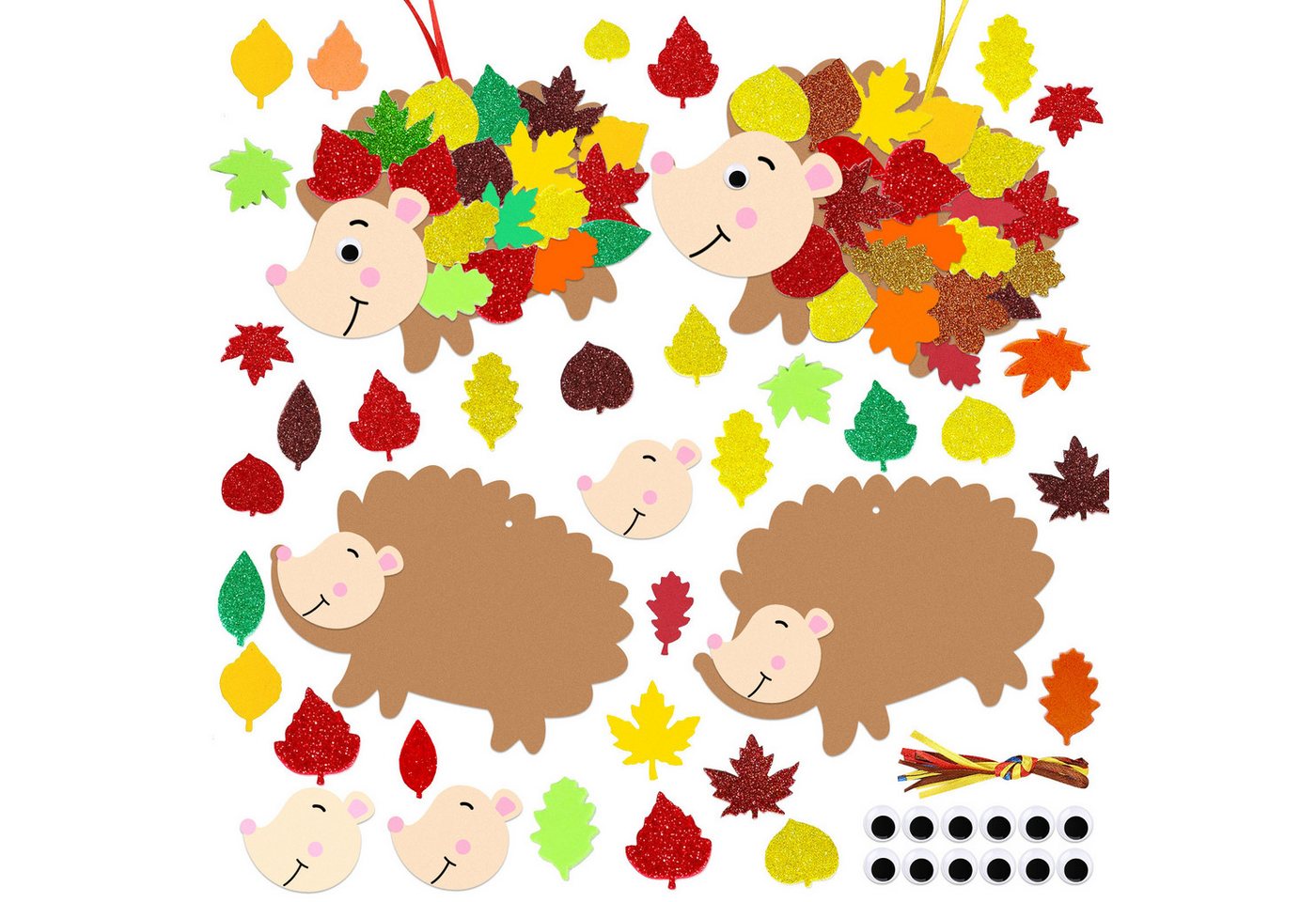 CLTYQ Kreativset Igel Bastelsets Kinders, Igel Filz Basteln, DIY Bastelset, Bastelvorlagen für Kinder Geschenk