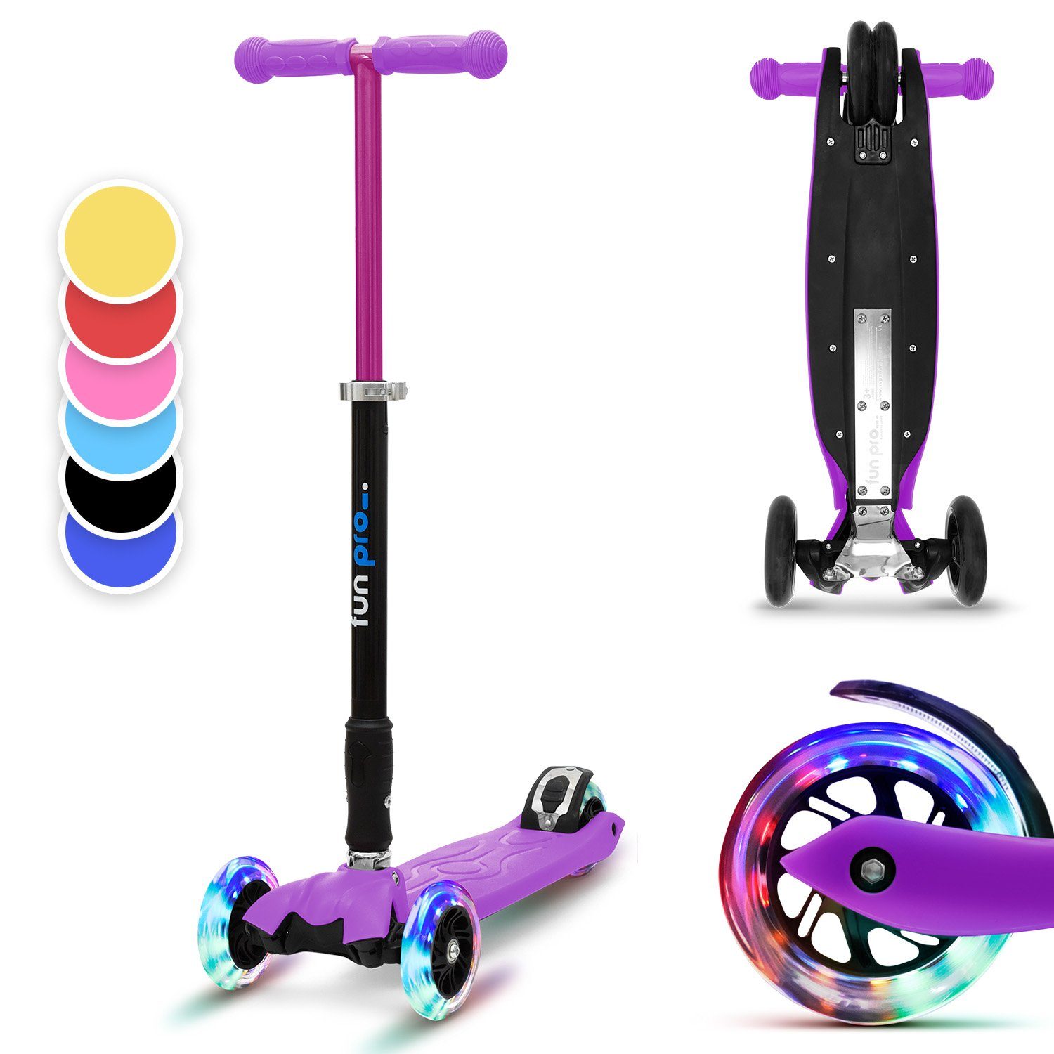 fun pro Tretroller Kinder pro Stunt klappbar Scooter Cityroller fun Kick Roller - Kinder TWO