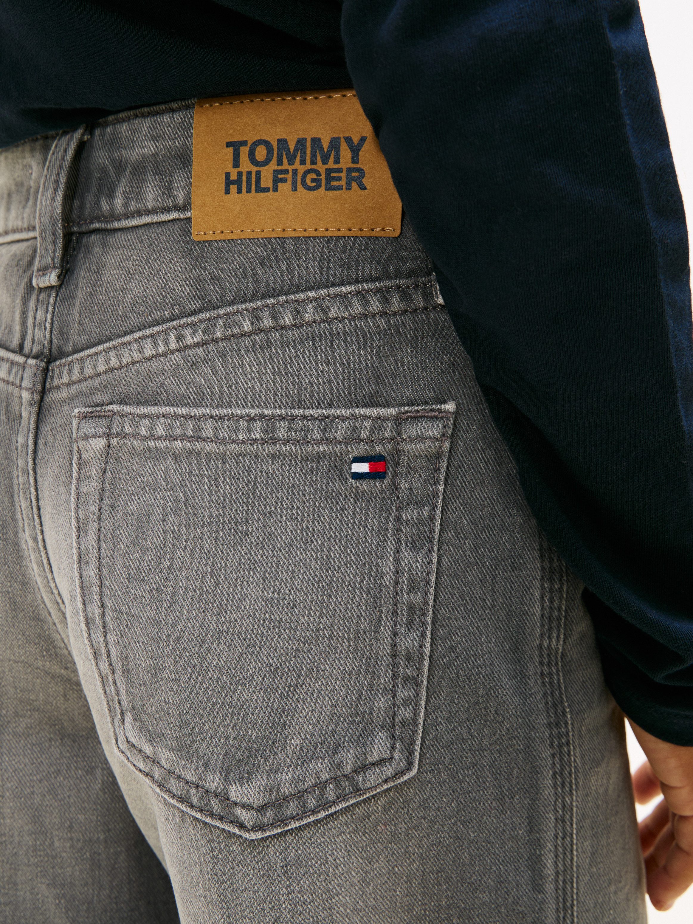 Tommy Hilfiger Straight-Jeans MABEL WIDE LEG GREY JEANS Regular fit, für Kinder bis 16 Jahre