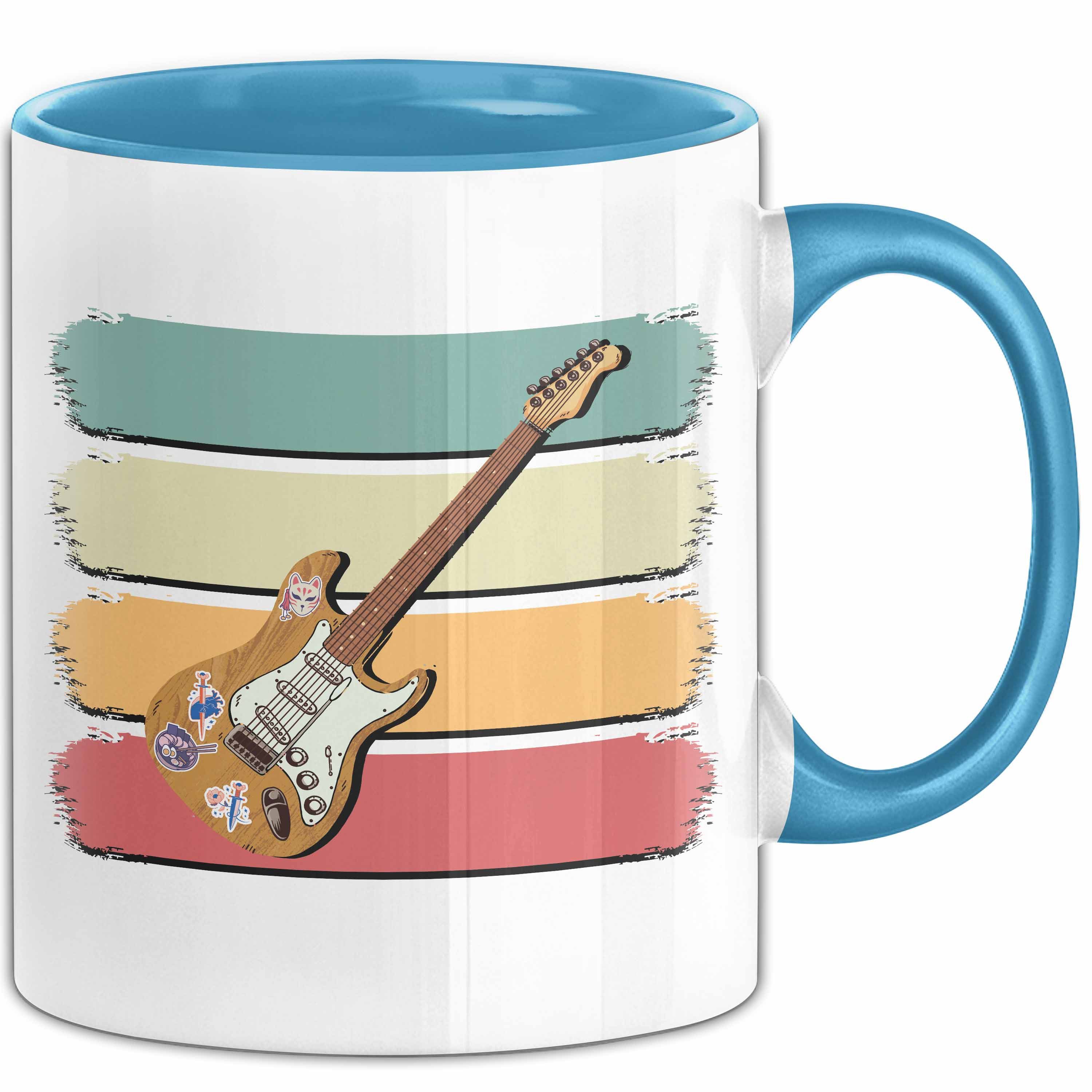 Trendation Tasse Gitarrenspieler Geschenk Tasse Gitarre E-Gitarre Kaffee-Becher