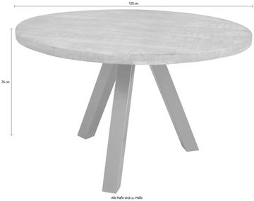 SIT Esstisch Tops&Tables, mit Massivholzplatte aus Mangoholz, runder Tisch