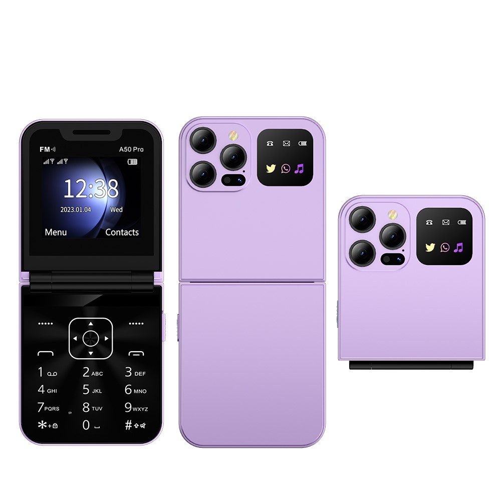 Athlix SERVO i16 PRO Flip Mobiltelefon 2G GSM Rentner Kinder Smartphone Klapphandy (180° Flip-Design, Dual-SIM, große Tasten)
