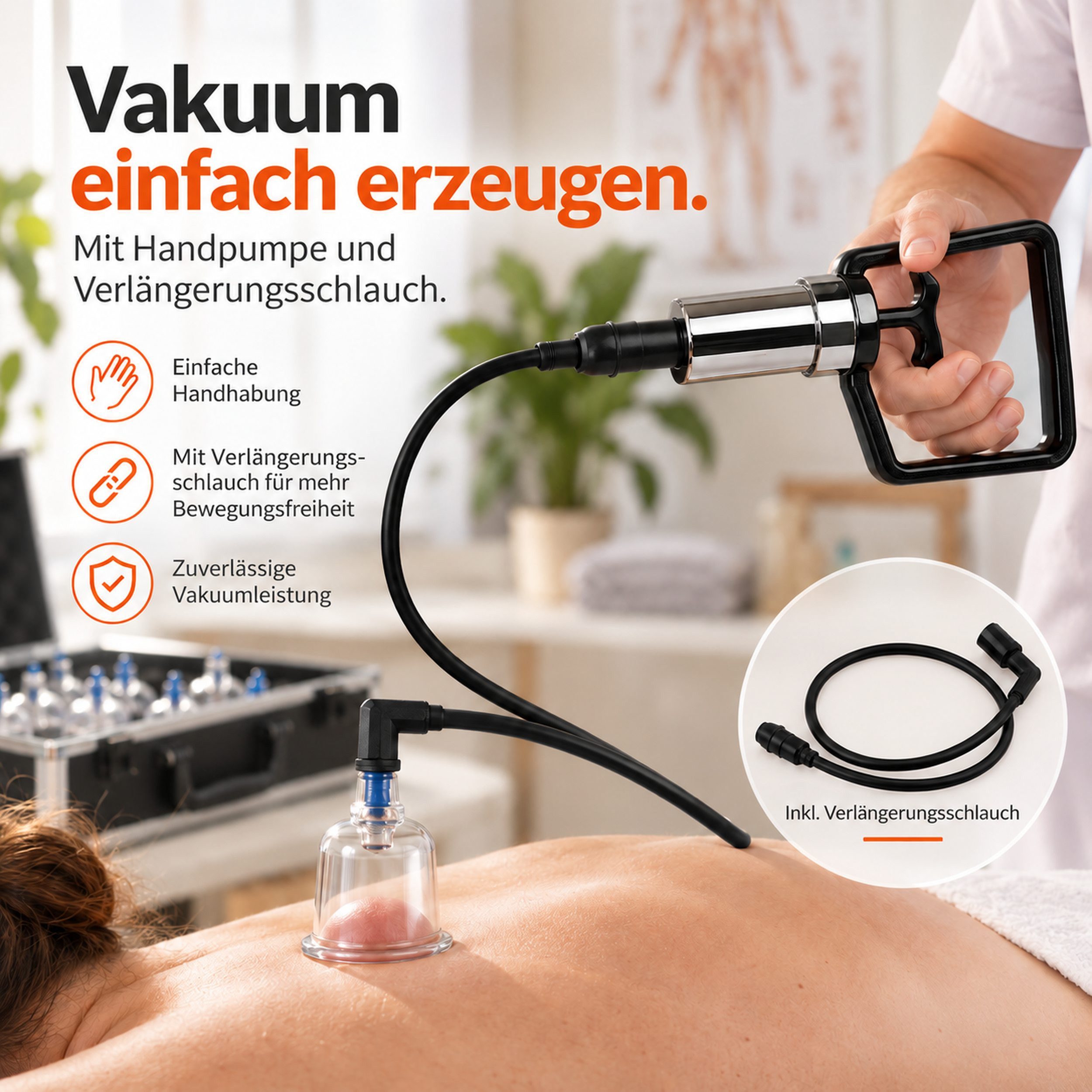 pulox Vakuum-Massager Schröpfgläser Koffer Set mit Vakuumpumpe - 19 Cuppings – Bild 4 von 5