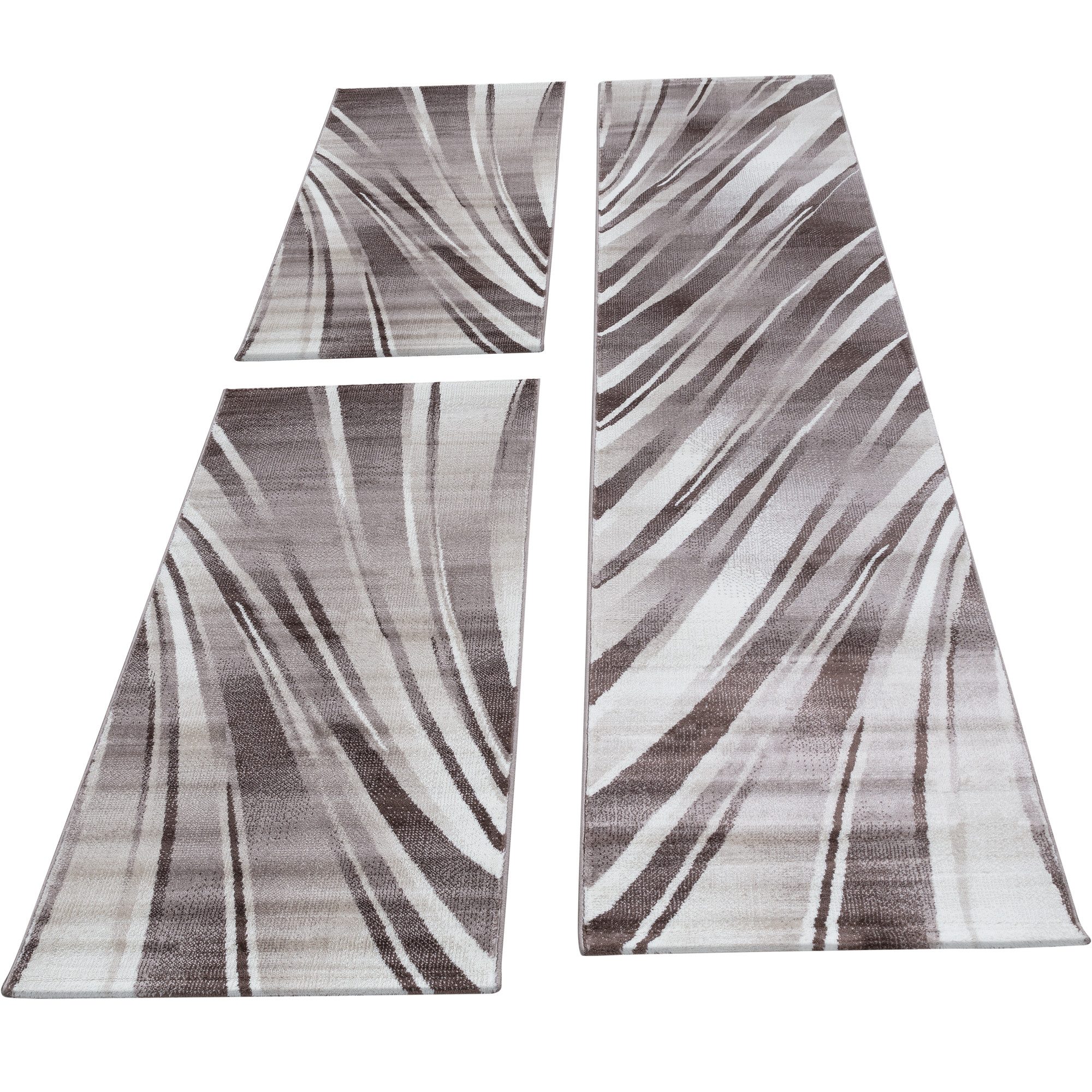 Carpettex Kurzflor-Bettumrandung Abstrakt Wellen Design, Höhe günstig online kaufen
