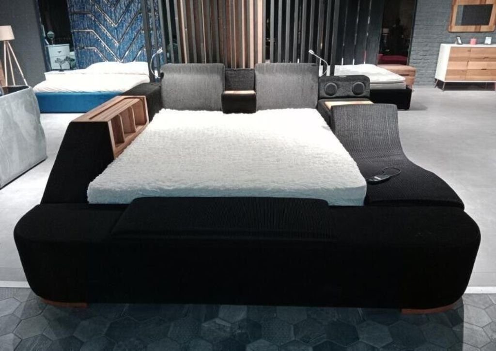 Möbel Bettrahmen), in Europe (1-tlg., farbenfrohen Modern Bunte Bett Schwarz Betten JVmoebel Made Bettgestell Schlafzimmer