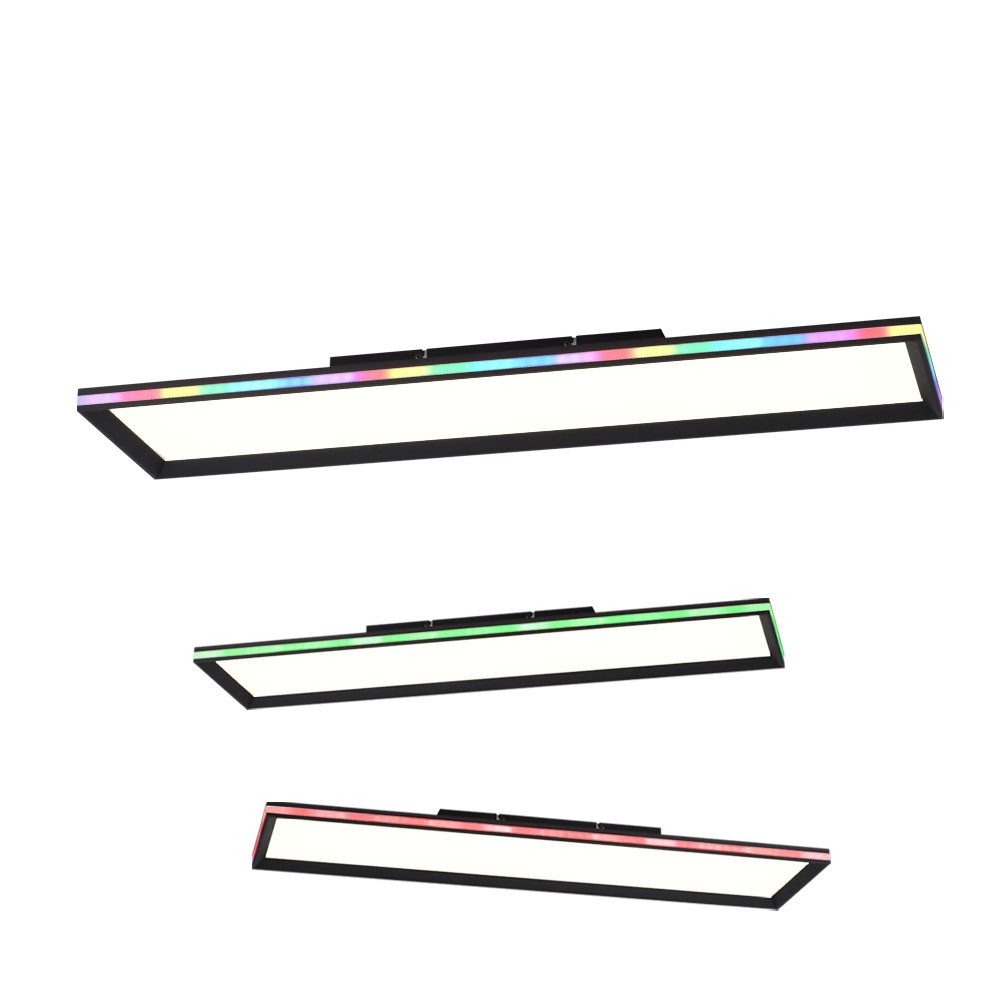 JUST LIGHT LED Deckenleuchte, LED-Leuchtmittel fest verbaut, Warmweiß, Neutralweiß, Tageslichtweiß, LED Deckenlampe Wohnzimmerleuchte dimmbar RGB Fernbedienung L 100 cm