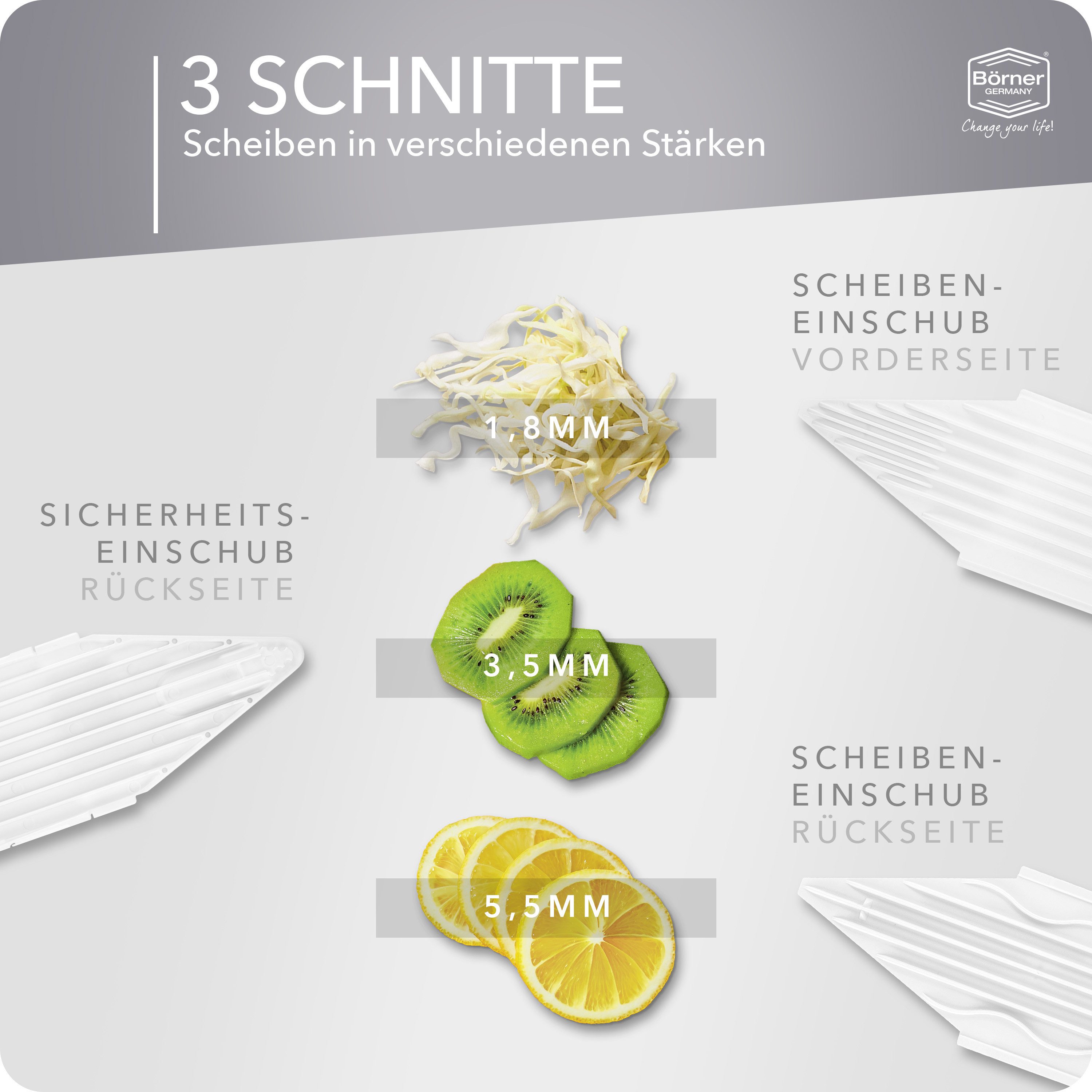 Börner Gemüsehobel Gemüsehobel V1 ClassicLine Basis Set