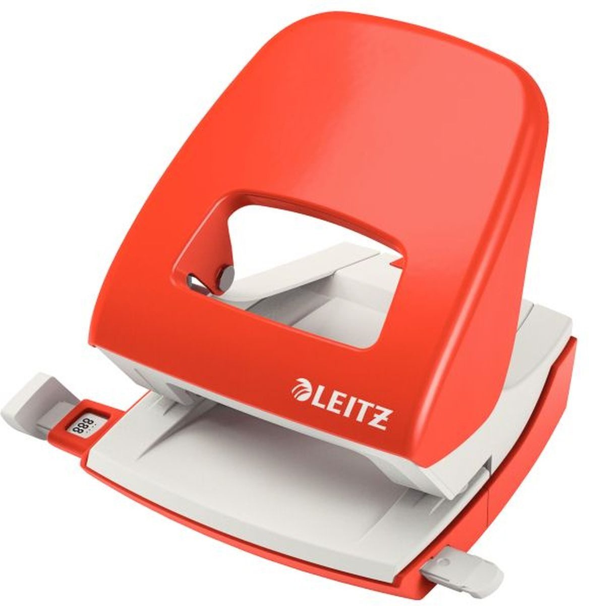 LEITZ Locher Bürolocher Nexxt Metall 30 Blatt hellrot (30 Stück)