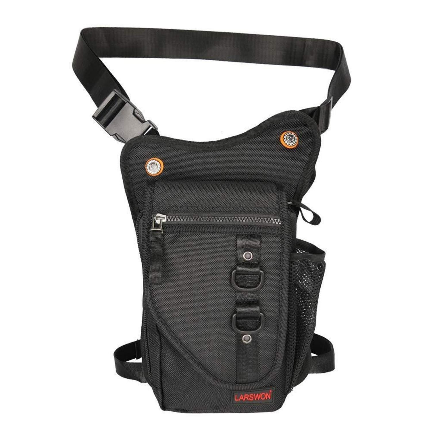 LuxusKollektion Beintasche Tasche Wandern Taktische Fanny Pack Oberschenkel Radfahren L Schwarz