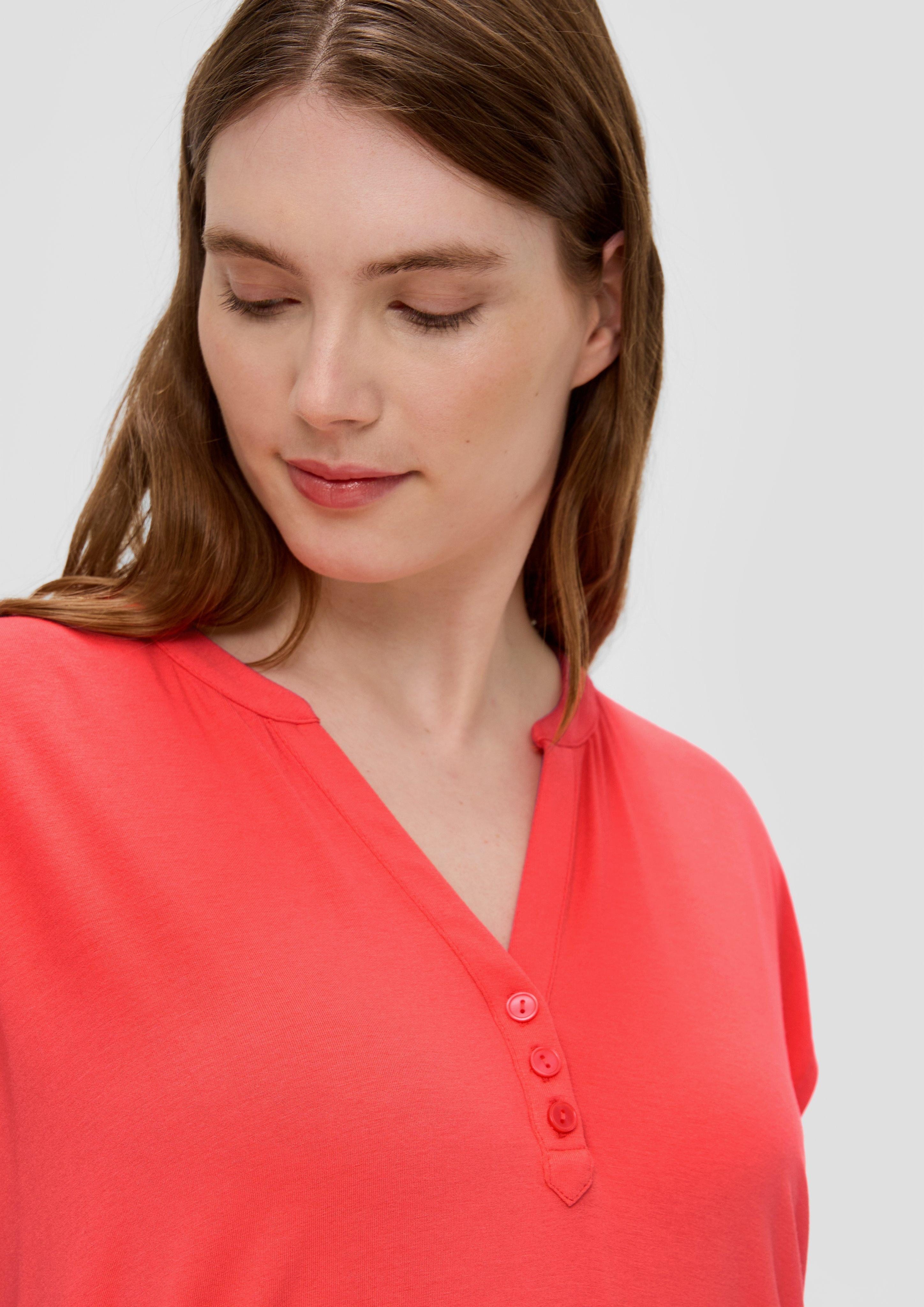 s.Oliver Kurzarmshirt T-Shirt aus Viskosestretch mit günstig online kaufen