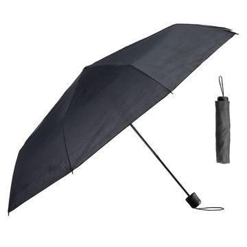 CEPEWA Taschenregenschirm Taschenschirm 97x57cm schwarz Kunststoff Polyester Mini-Regenschirm
