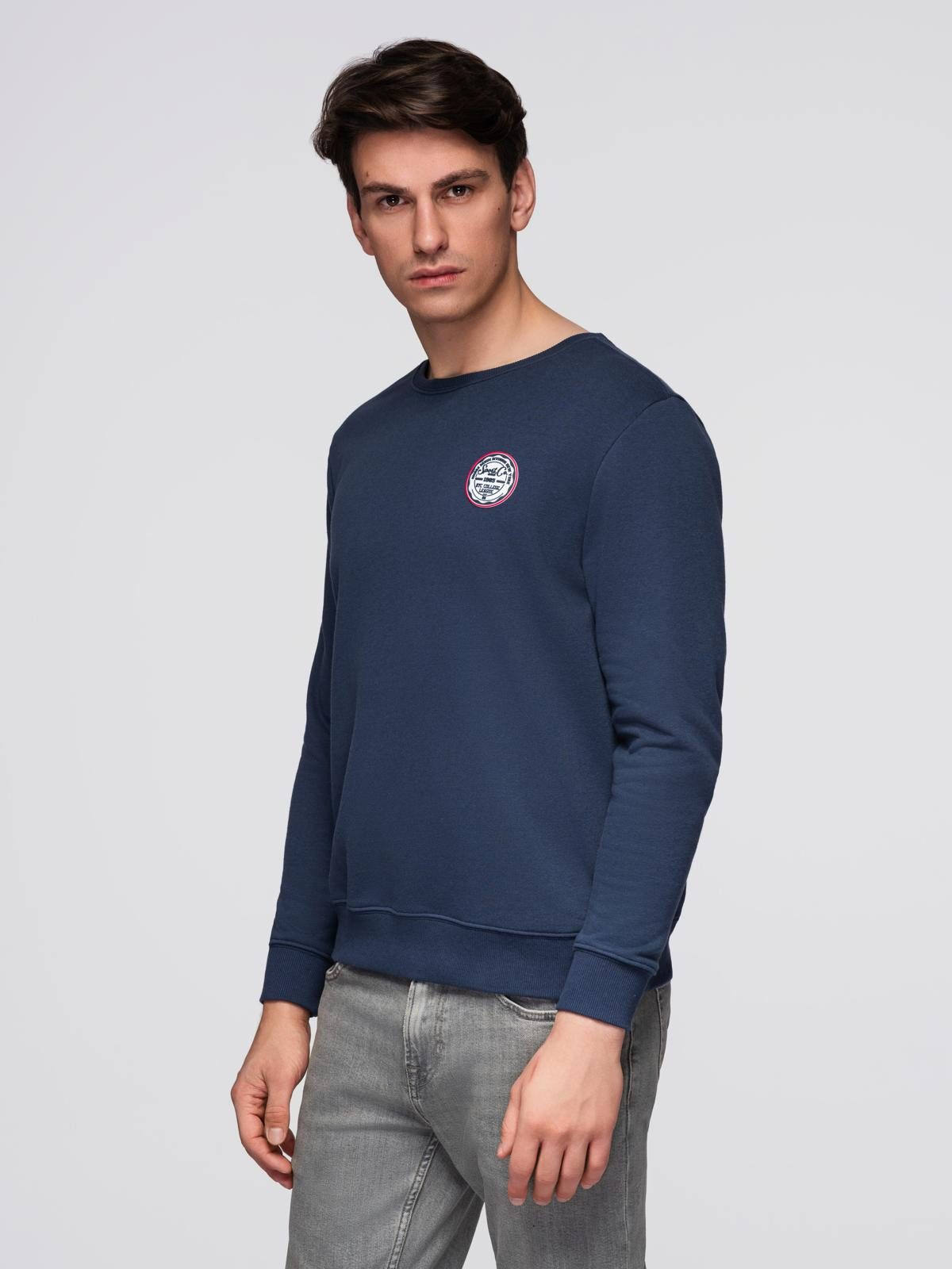 OMBRE Sweatshirt Sweatshirt mit Rundhalsausschnitt und Applikation