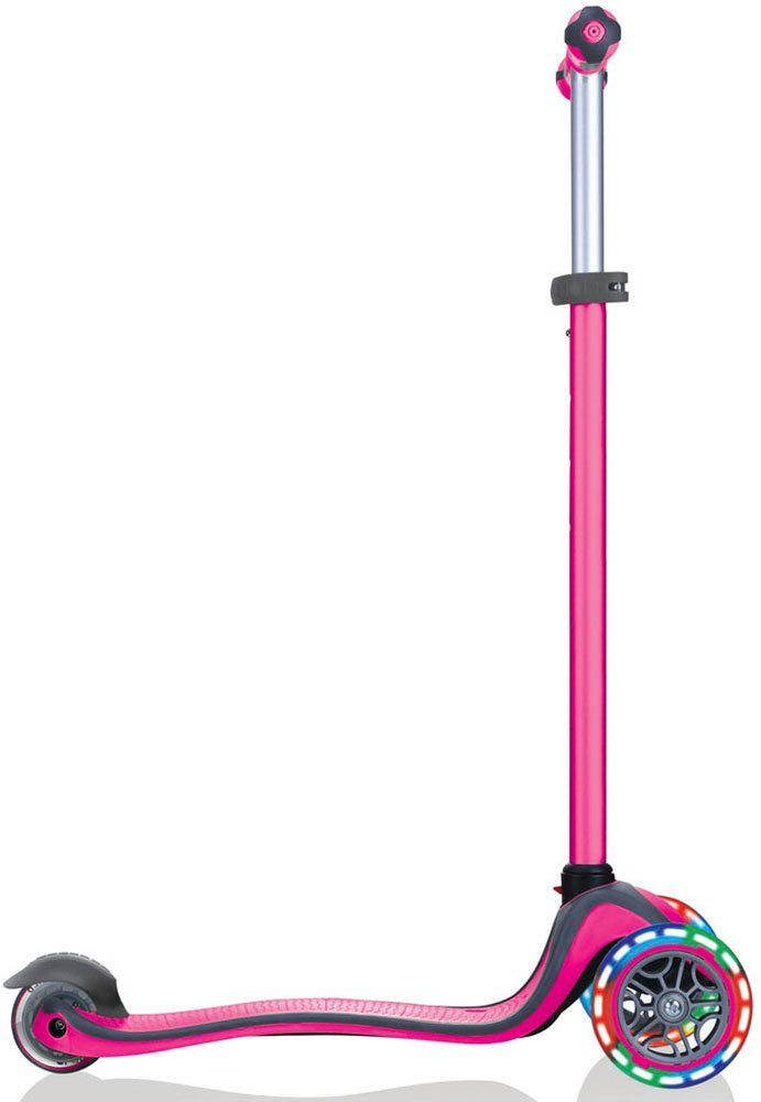 Scooter COMFORT authentic toys pink & Globber sports LIGHTS GO-UP