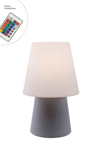 8 seasons design LED Stehlampe Shining No. 1, RGB, LED wechselbar, Farbwechsel: 15 Farben, 5-stufig Dimmbar, Warmweiß, 60 cm stein für In- und Outdoor