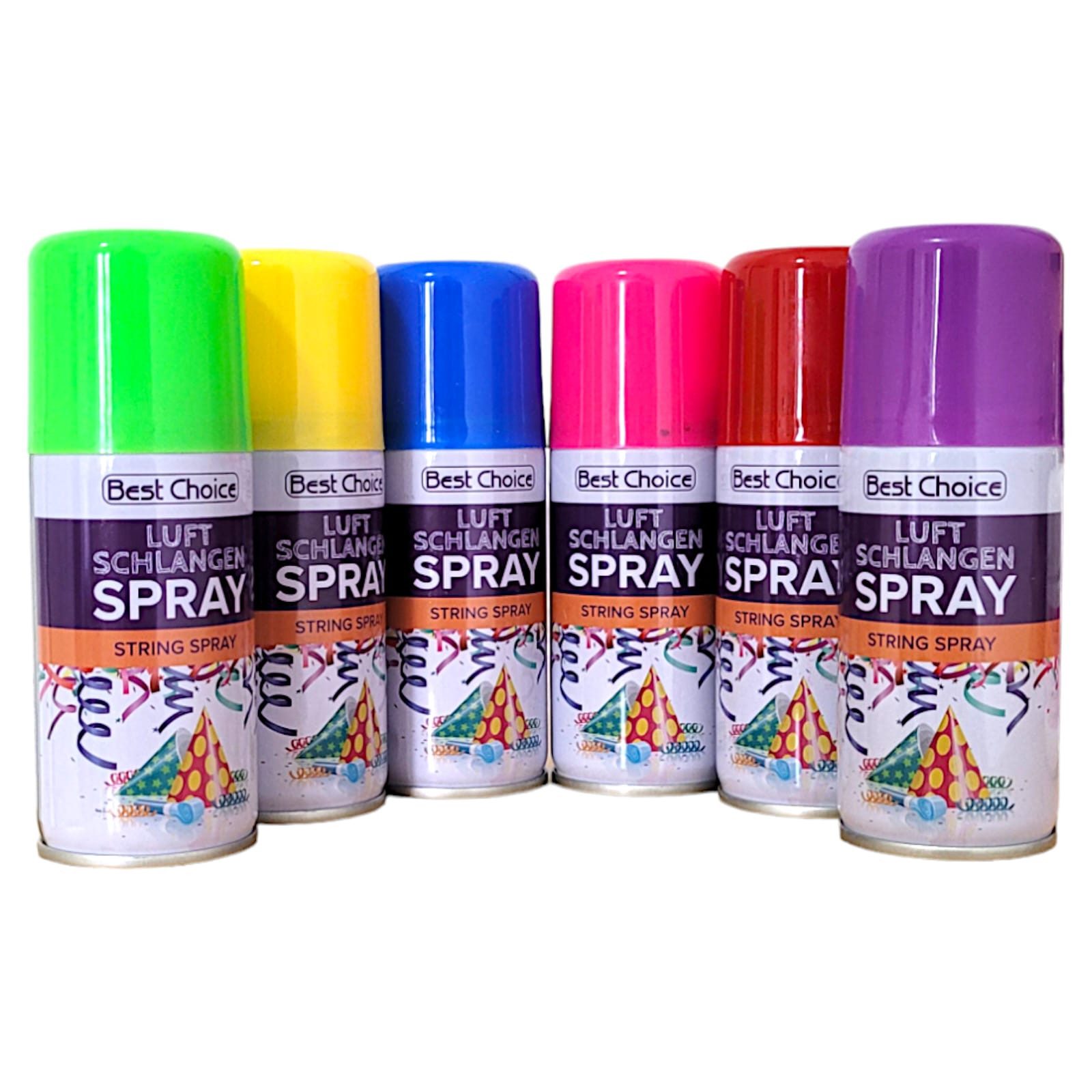 Jean Products Eau de Parfum Party Luftschlangenspray Geburtstagsdeko Partyset 6x80ml