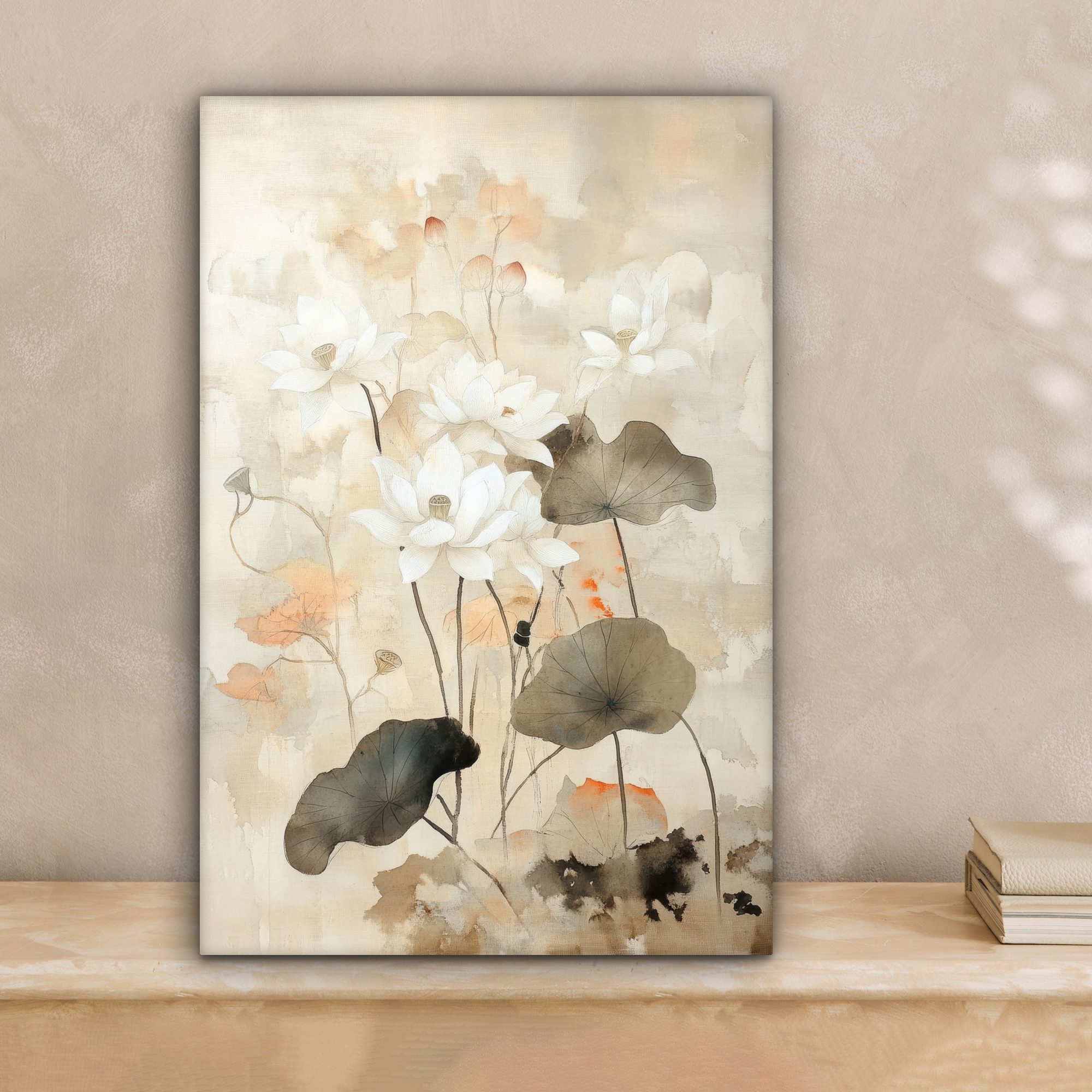 OneMillionCanvasses® Leinwandbild Blumen - Japandi - günstig online kaufen