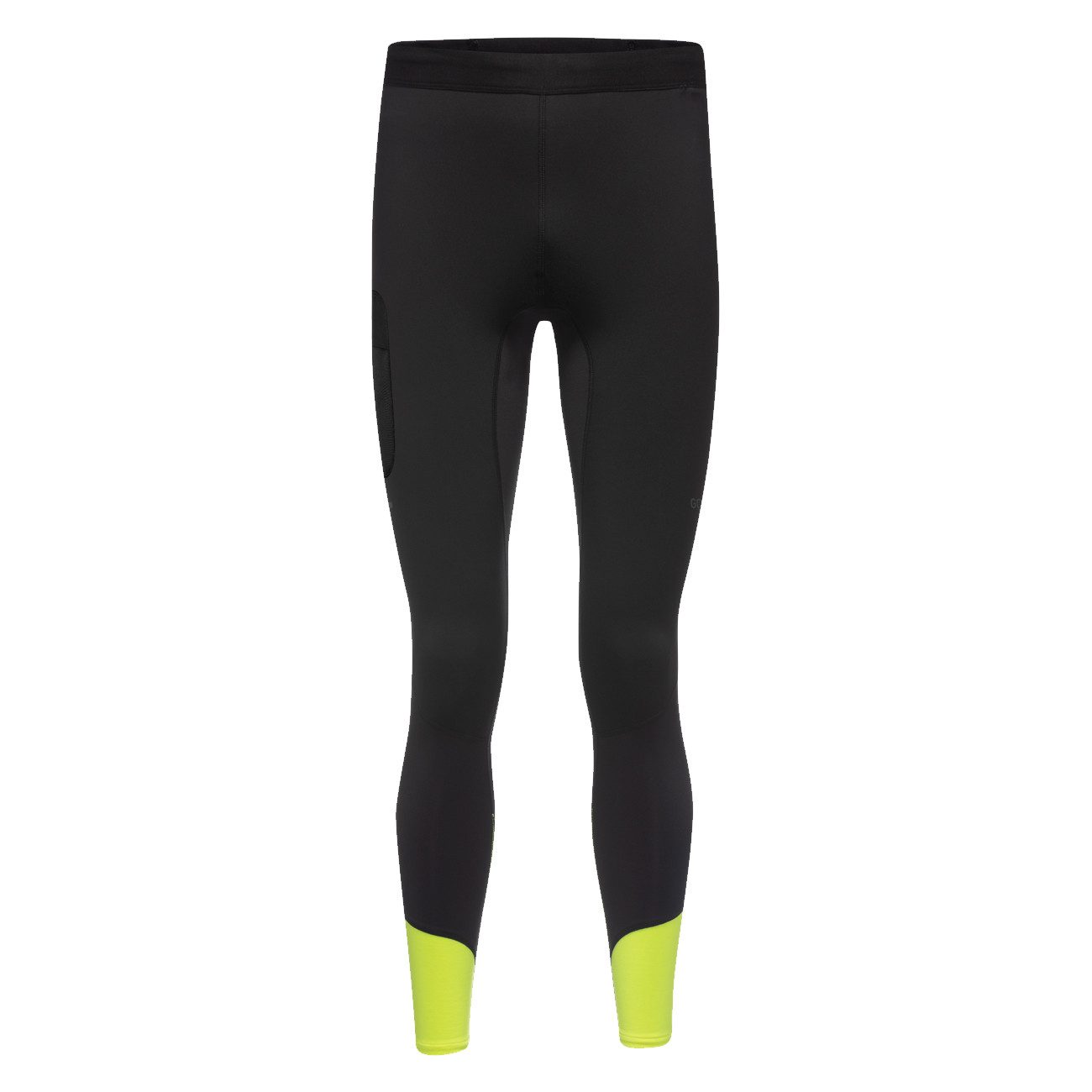 GORE® Wear Laufhose Gore Wear Concurve Thermo Hybrid Tights Herren Black Neon Yellow