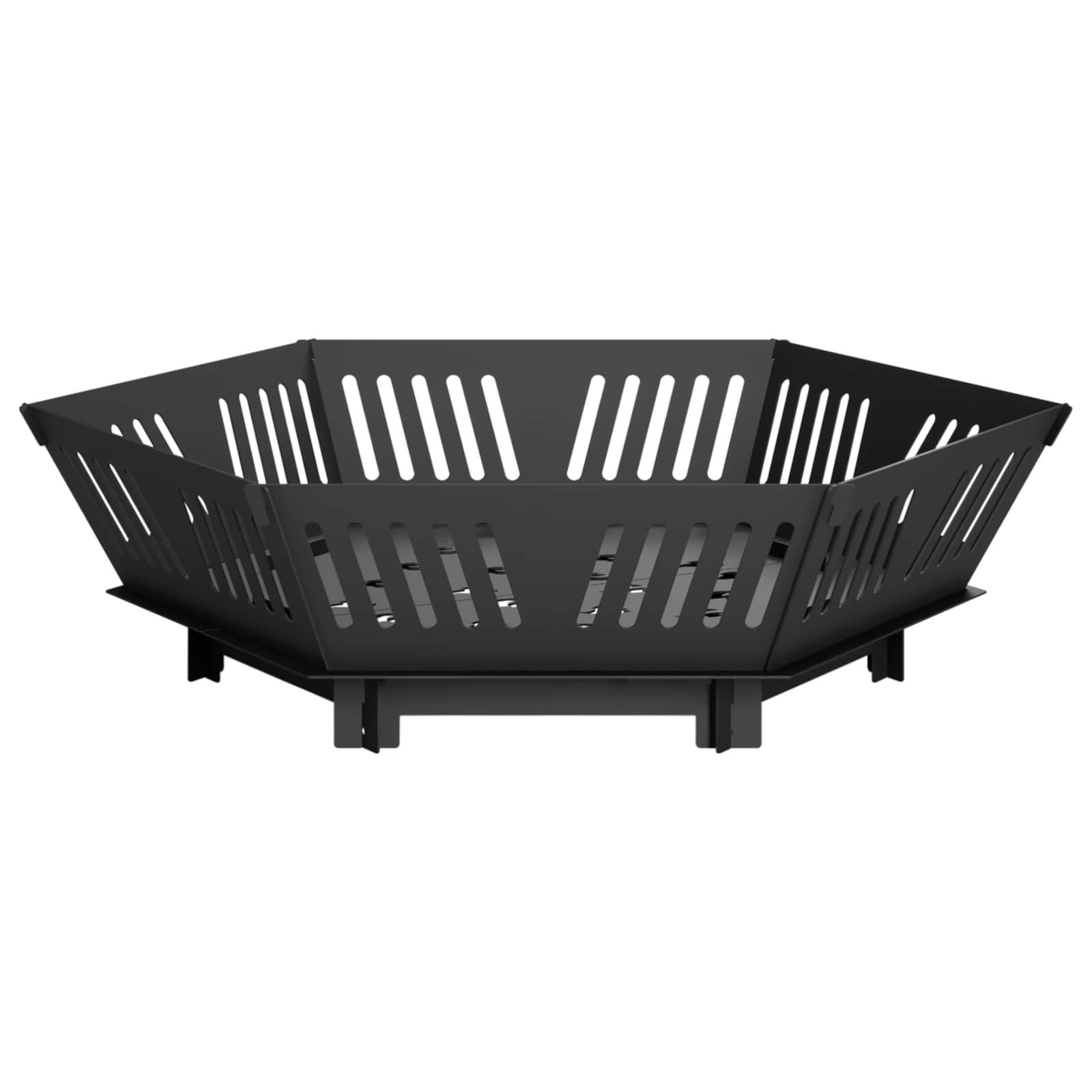 vidaXL Feuerkorb 80 x 80 x 23 cm Feuerkorb Feuerschale Feuerstelle Schwarz 80x80x23 cm
