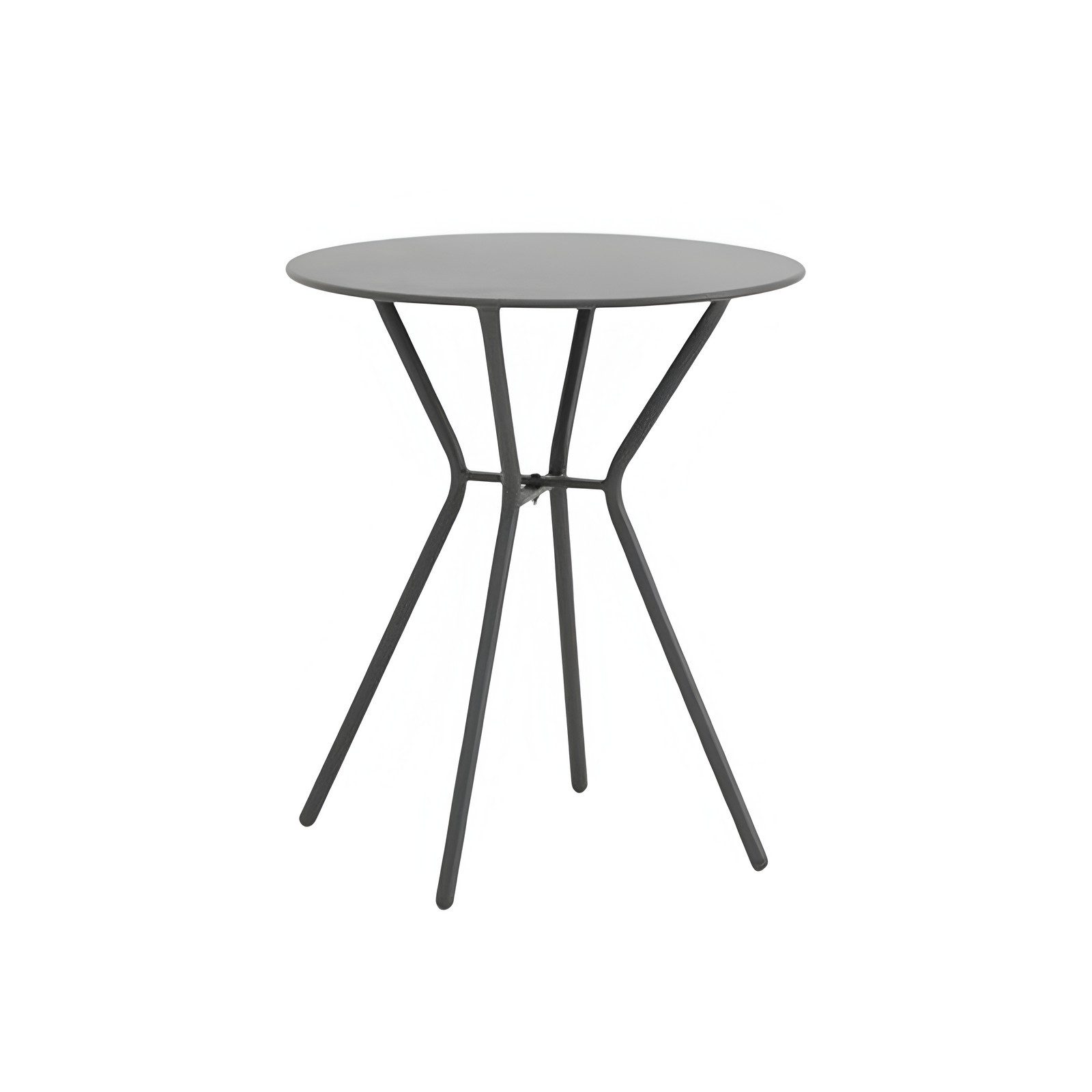BURI Gartentisch Bistrotisch rund 70x60cm Terrasse Balkontisch Tisch klein schwarz neu