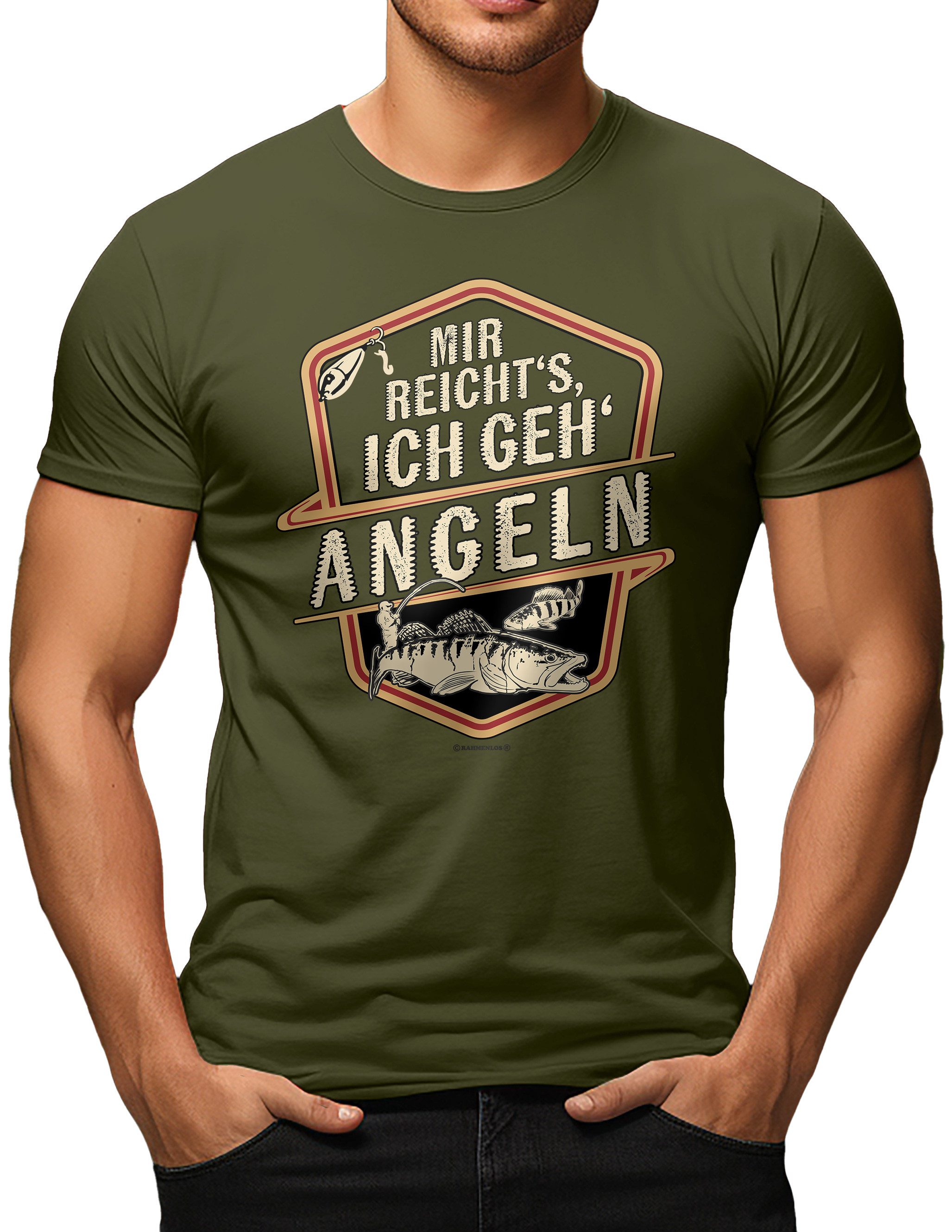 RAHMENLOS® T-Shirt für Angler: Mir reicht's, ich geh angeln
