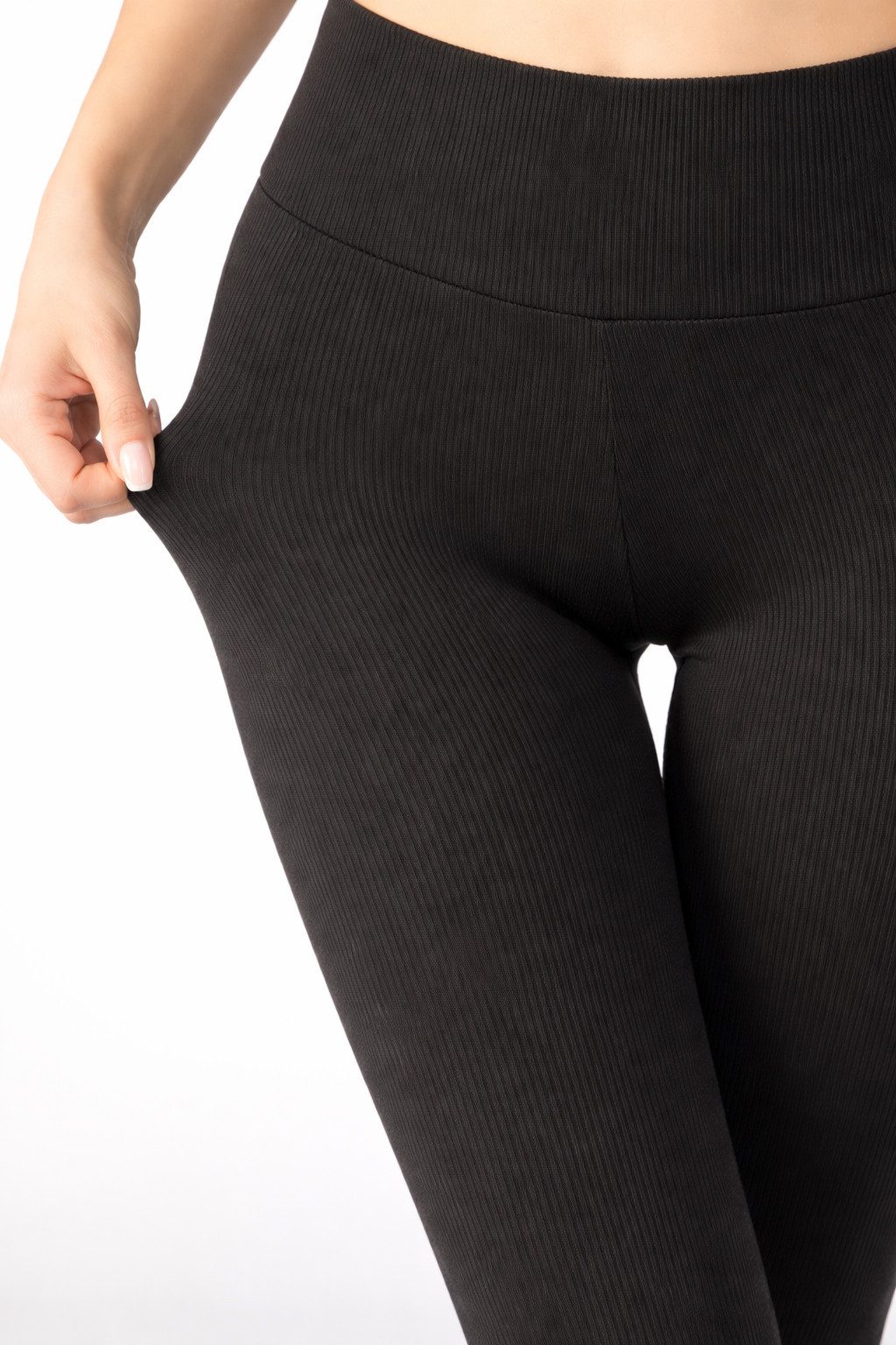 fashionshowcase Shapingleggings High Waist Damen Thermo Leggins gefüttert mit breitem Stretchbund körperbetonte Passform, wärmendes Innenfutter – Bild 5 von 5