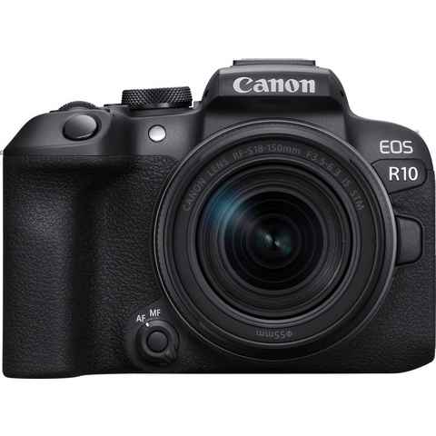 Canon EOS R10 + RF-S 18-150mm F3.5-6.3 IS STM Systemkamera (RF-S 18-150mm F3.5-6.3 IS STM, 24,2 MP, Bluetooth, WLAN)
