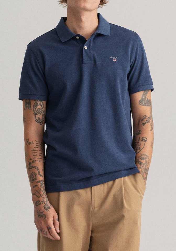 Gant Poloshirt ORIGINAL PIQUE SS RUGGER mit Flachstrickkragen