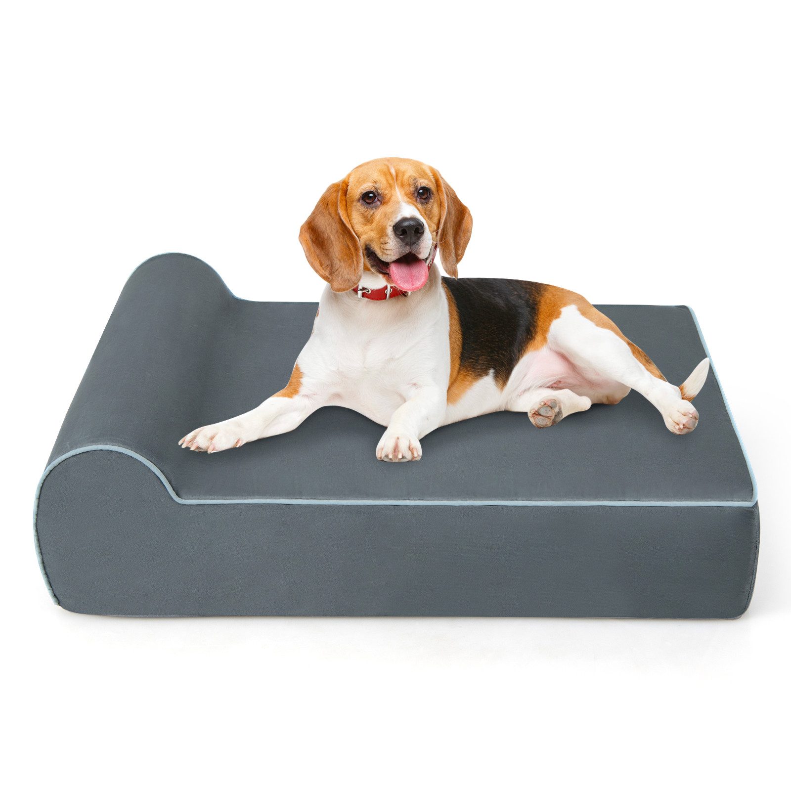 COSTWAY Tierbett, Hundebett, Haustierbett, mit abnehmbarer Bezug