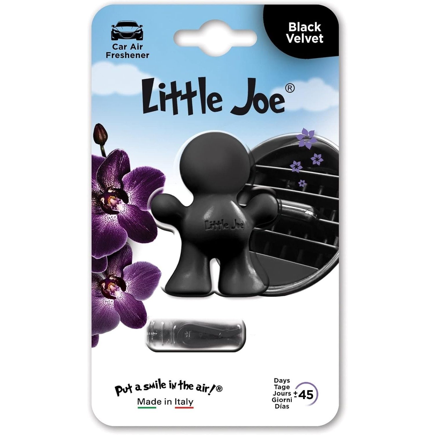 Little Joe Raumduft Gel-Parfümierer Autoduft für Autolüfter - BLACK VELVET - (Schwarz), Frische Luft