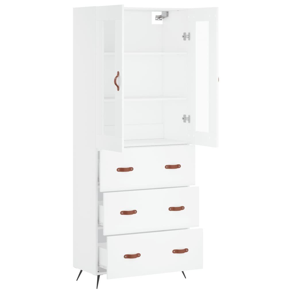 Weiß Hochschrank cm vidaXL Wohnzimmerschrank Kleiderschrank Ho 69,5x34x180 Vitrine Highboard