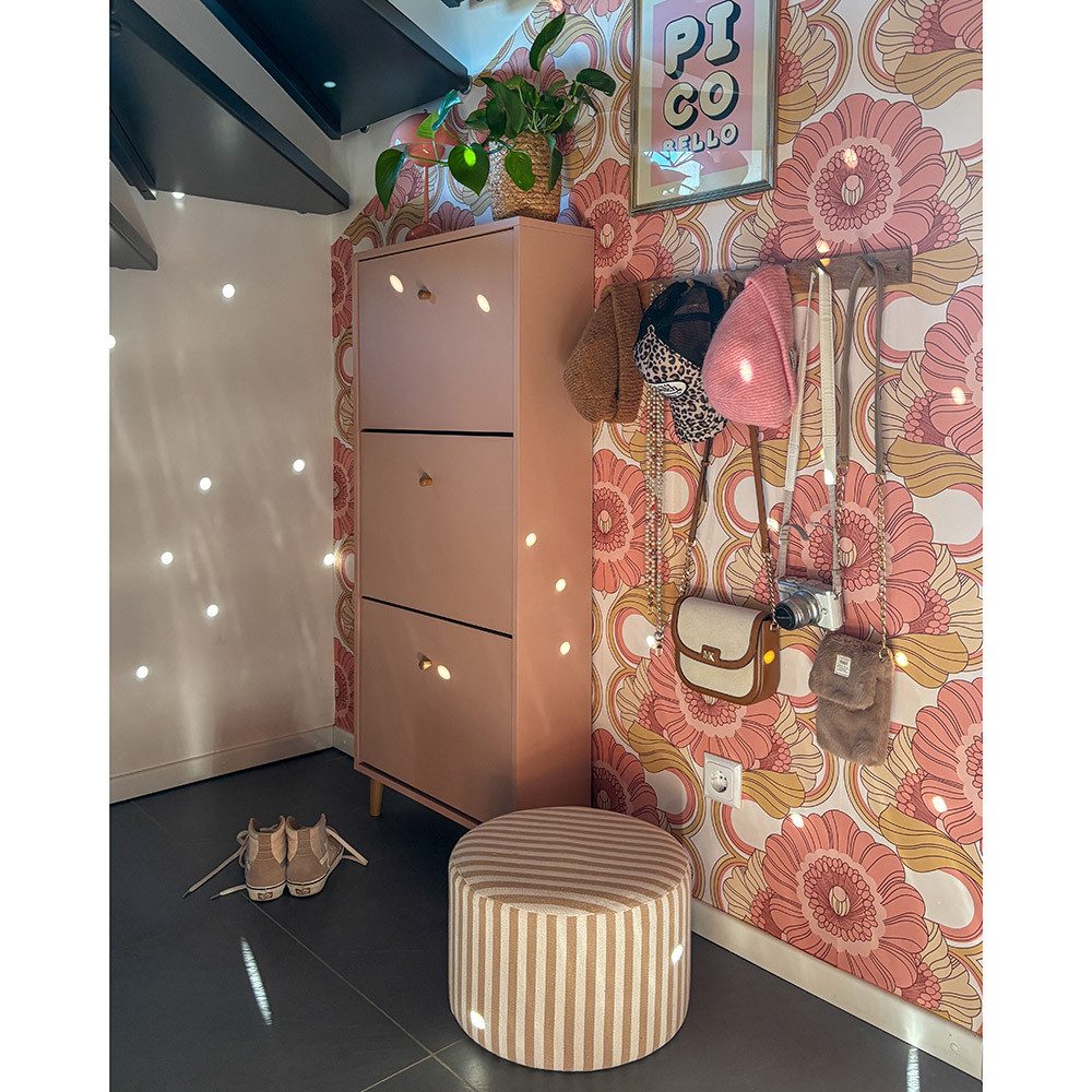 Lomadox Schuhschrank BELOFRT-80 mit 3 Klappen, in apricot, 60 cm breit