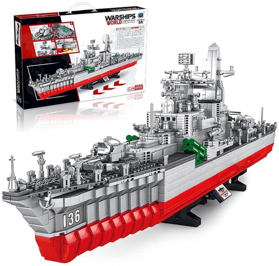 COIL Modellbausatz Military Warship,Elroy369Lion 1:275,STEM Modell Flugzeugträger, (2462-tlg)