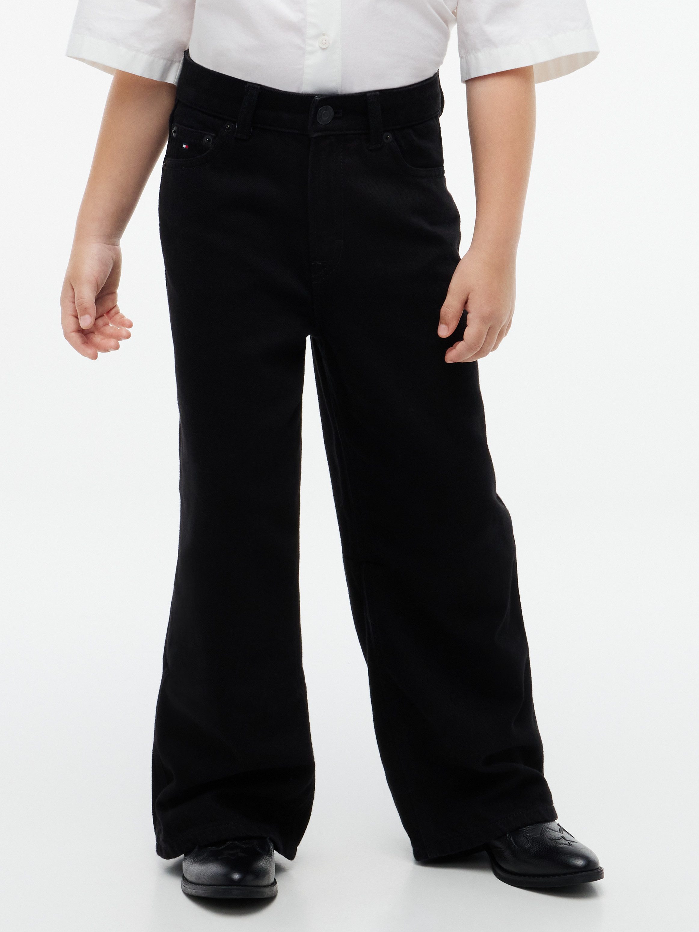 Tommy Hilfiger Weite Jeans MABEL BLACK JEANS Regular Fit, Kinder bis 16 Jahre