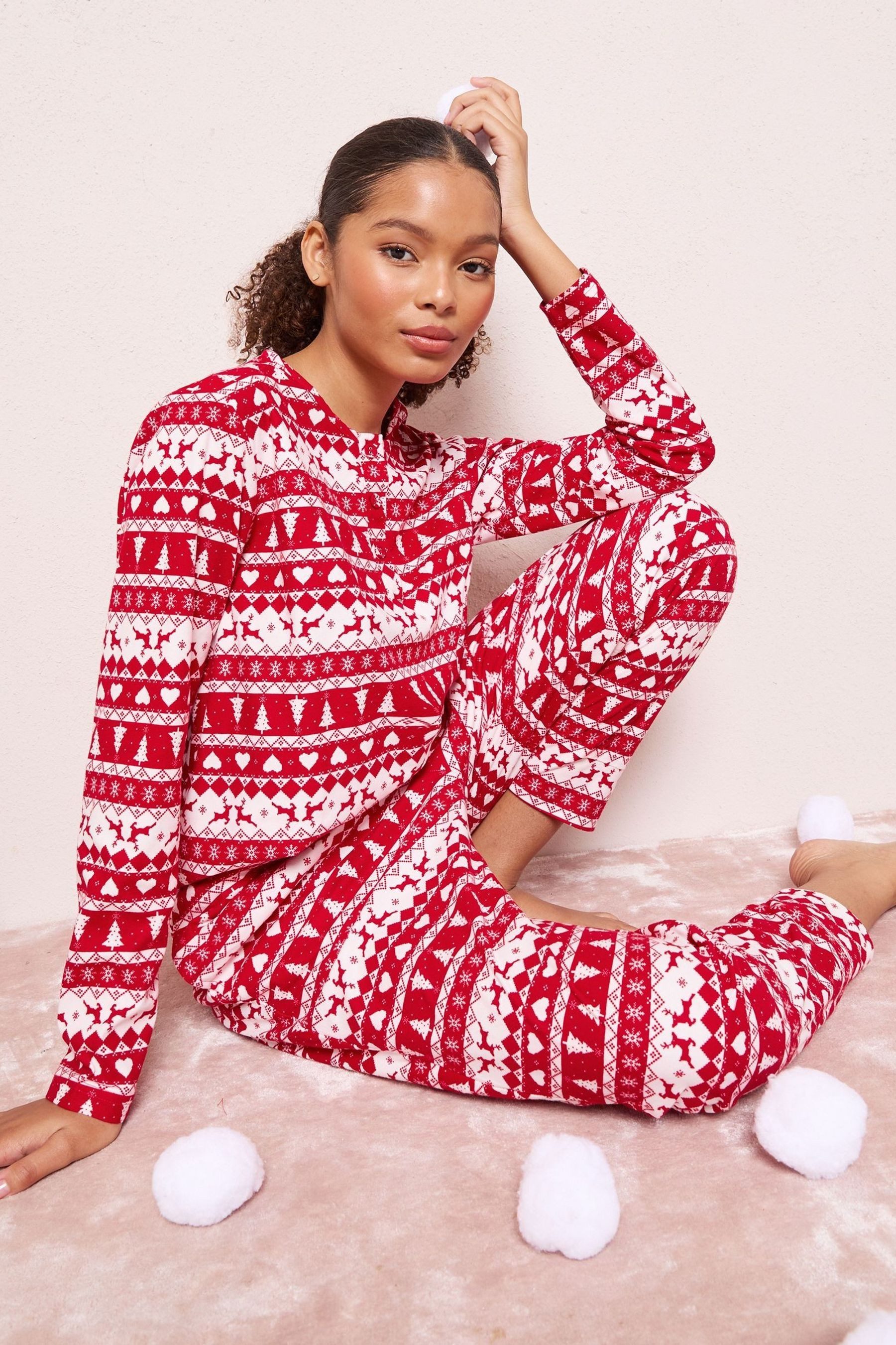 Friends Like These Pyjama Friends Like These Pyjama mit Fairisle-Muster (2 tlg)