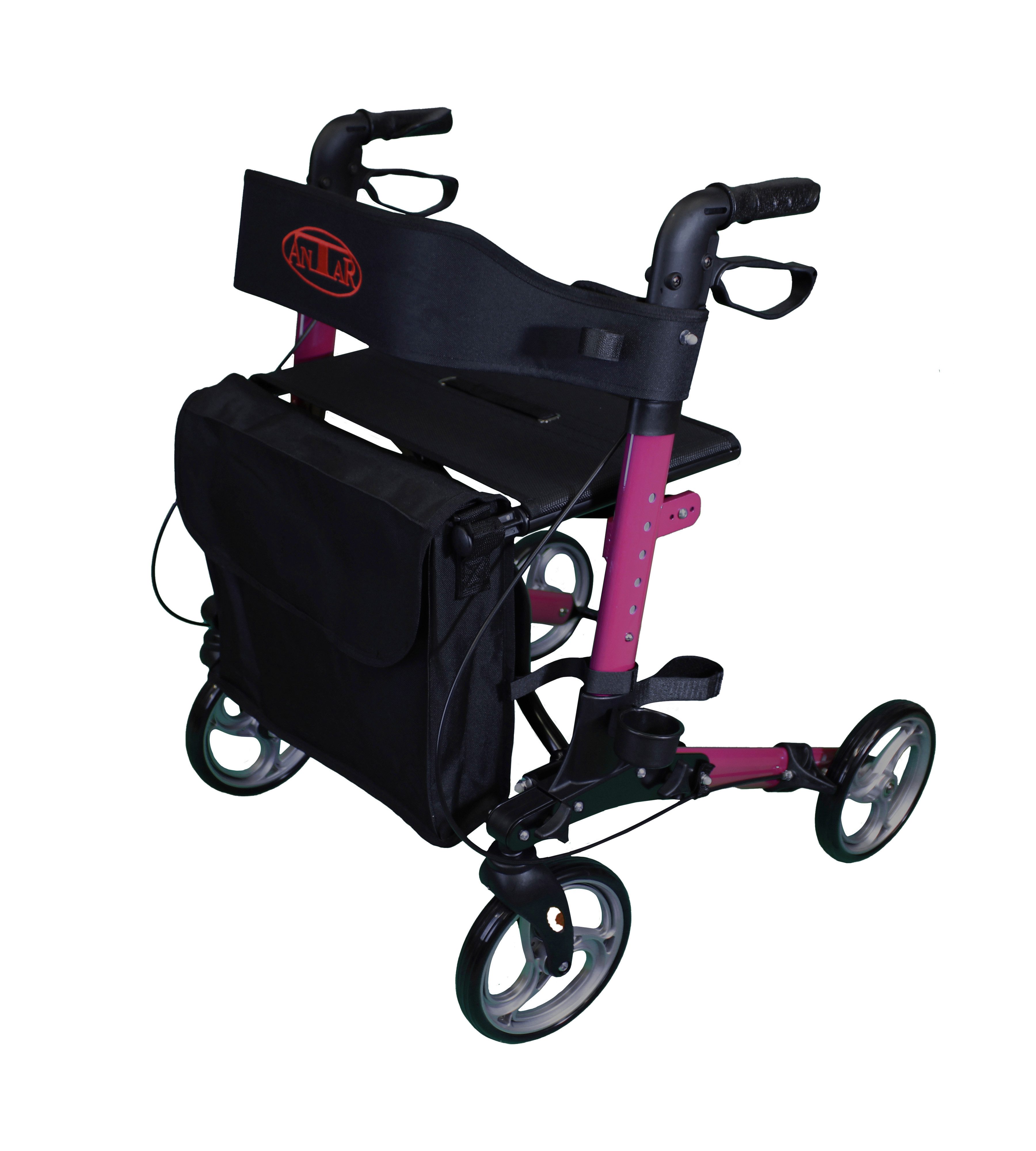 Antar Rollator Leichtgewicht 3-fach faltbar Reise Rollator aus Aluminium