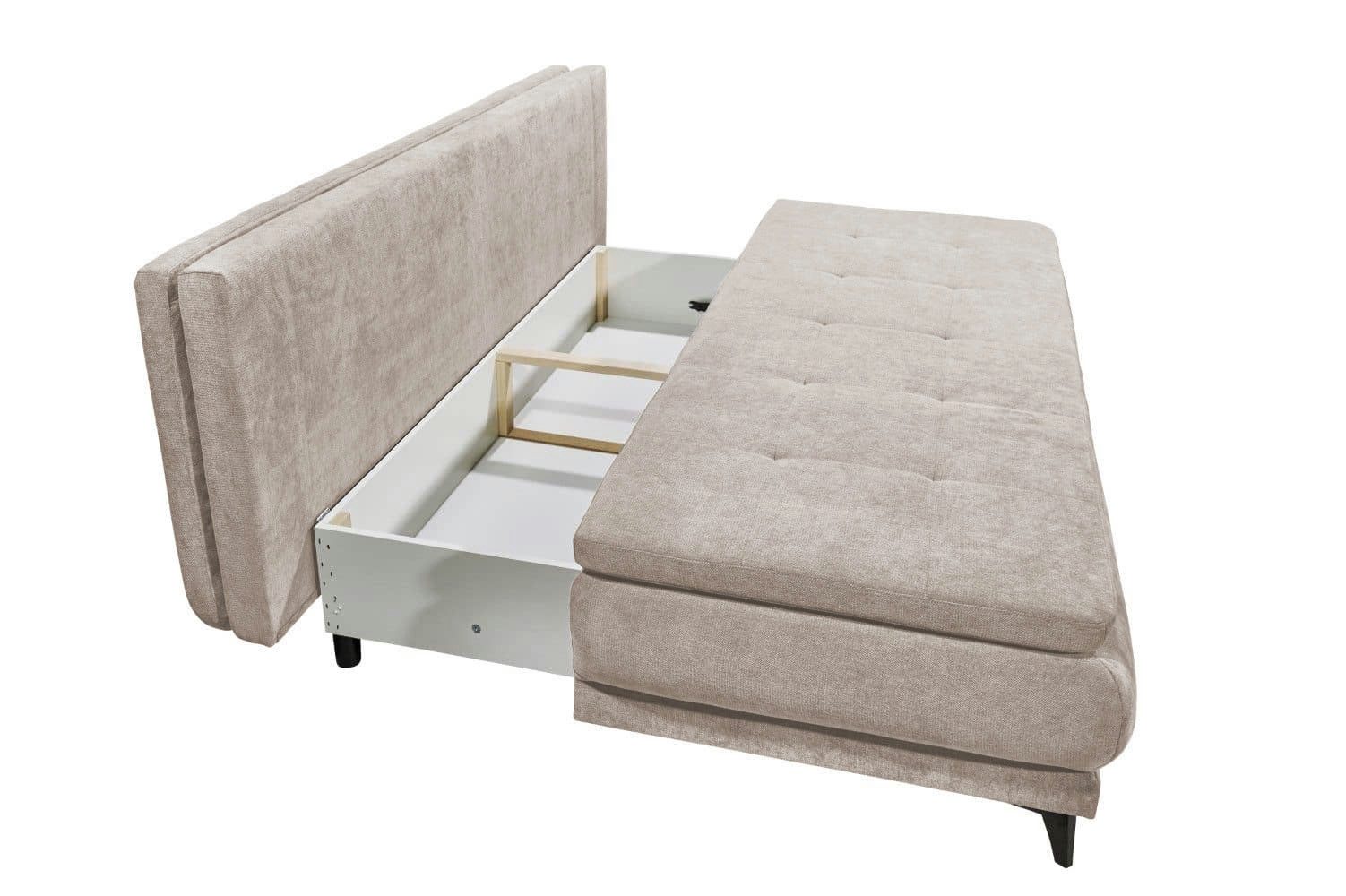ED EXCITING DESIGN Schlafsofa Merida 2-Sitzer mit Schlaffunktion und Bettkasten, mit Schlaffunktion und Bettkasten