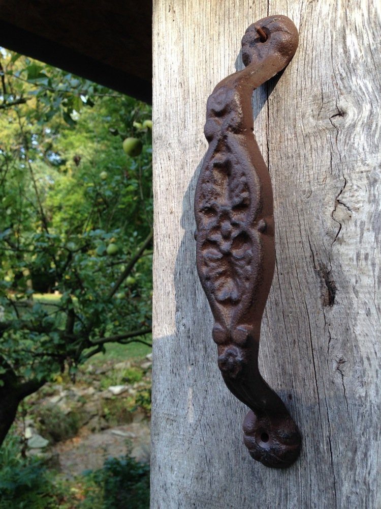 Antikas Türbeschlag Türgriff Bromelie aus Gusseisen, Griff für Gartentor od günstig online kaufen