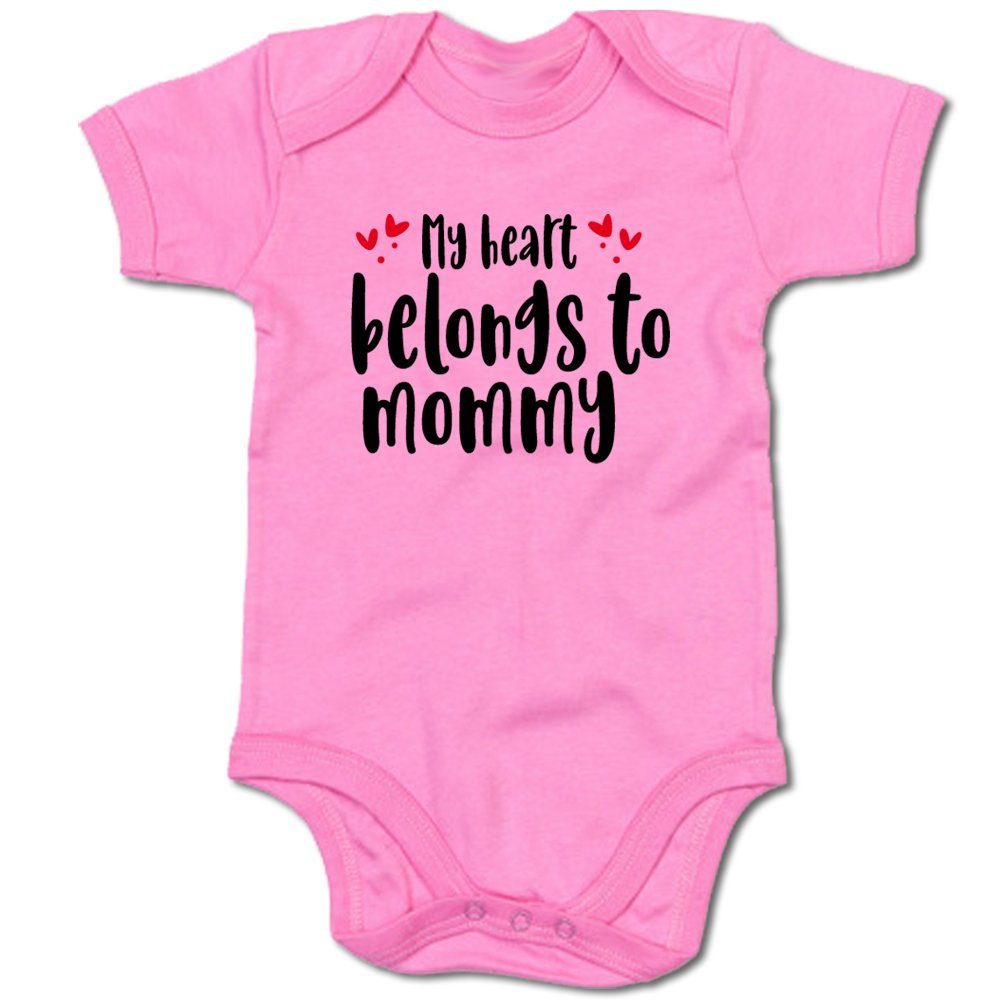 G-graphics Kurzarmbody My Heart belongs to Mommy Baby Body mit Spruch / Motiv / Aufdruck • zum Muttertag