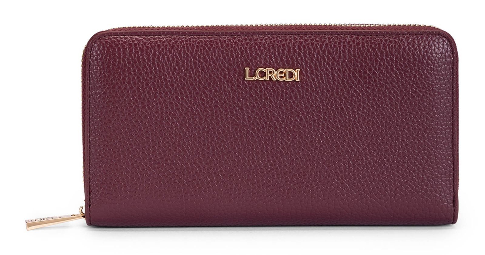 L. CREDI Geldbörse Zip Around Wallet, mit RFID-Blocker Schutz