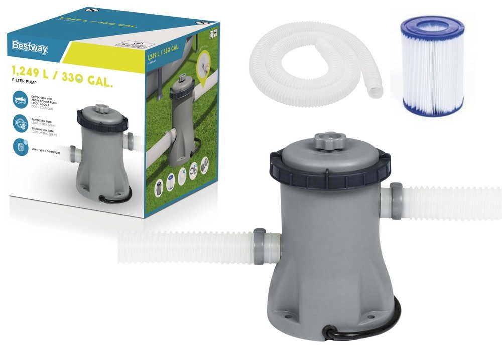 BESTWAY Pool-Filterpumpe Filterpumpe für Schwimmbad 1249L / h Bestway 58381
