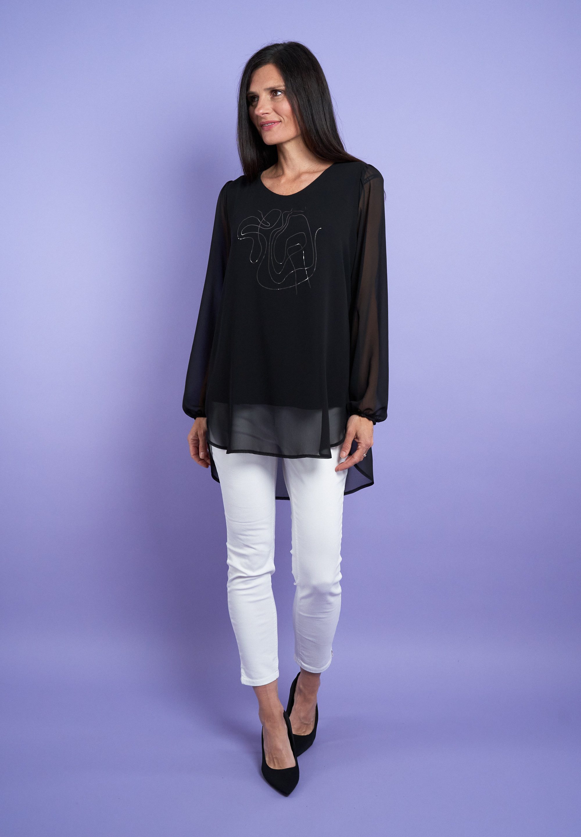 Seidel Moden Langarmbluse in eleganter 2 in 1 Optik - MADE IN GERMANY günstig online kaufen