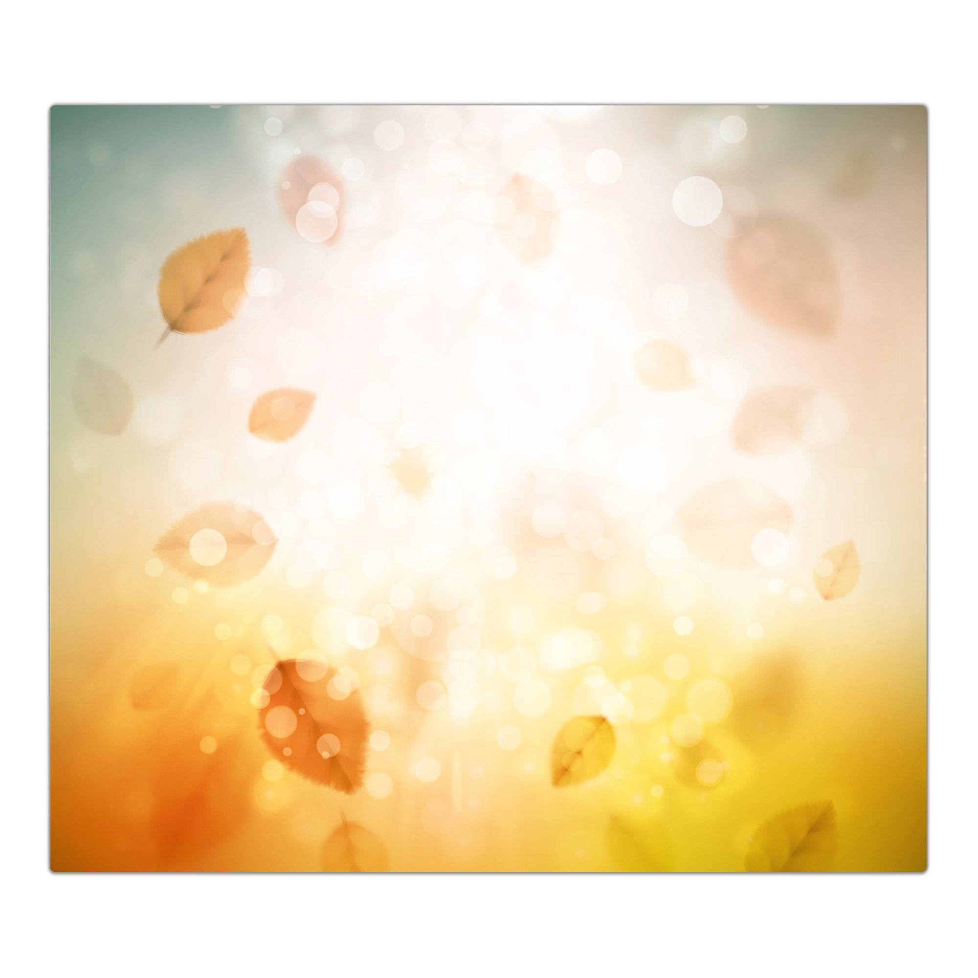 Primedeco (1 Herdabdeckplatte Glas, Herd-Abdeckplatte Herbst, Goldener aus Spritzschutz Glas tlg)