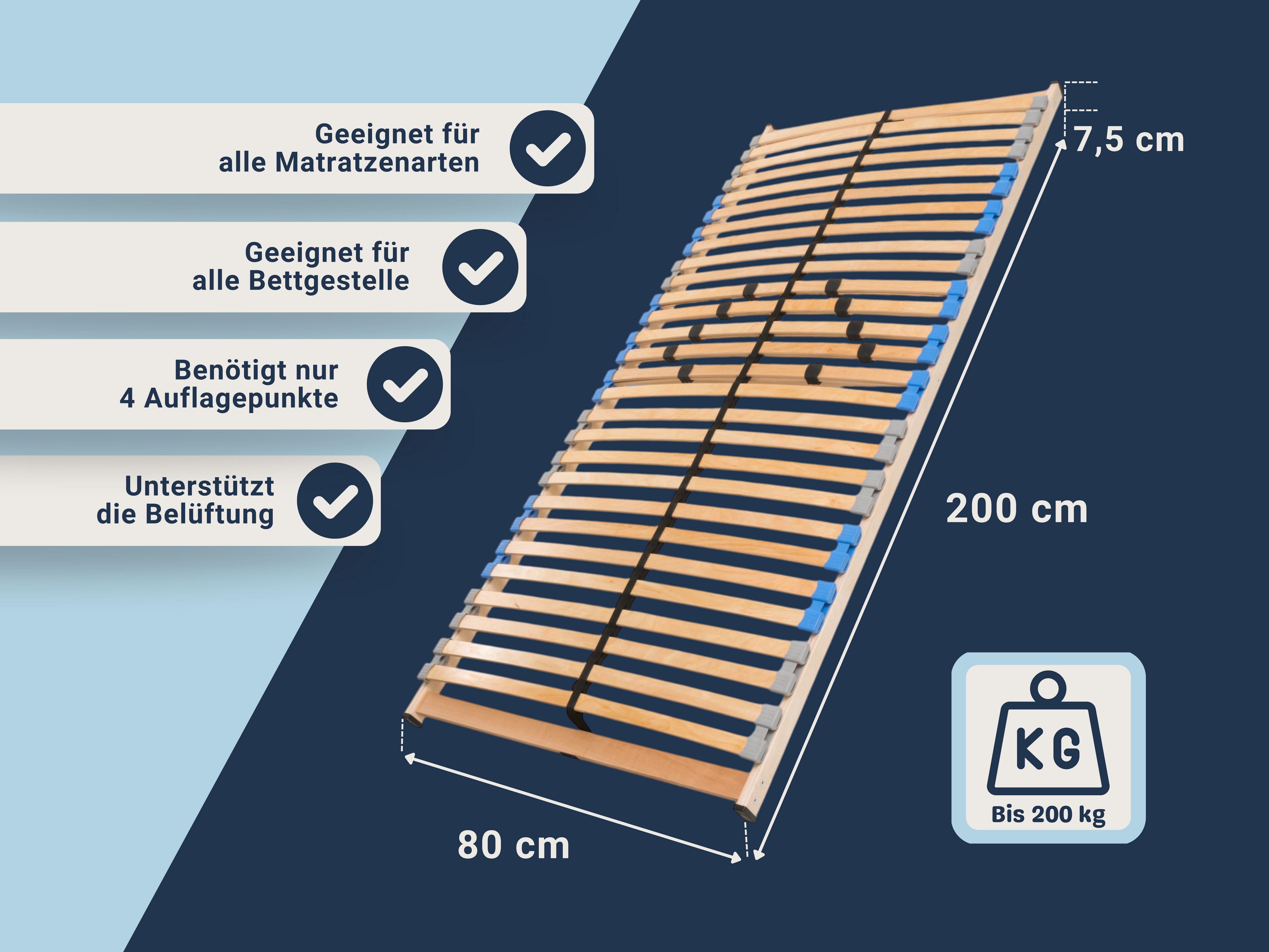 Lattenrost MaDeRa 7-Zonen-Lattenrost – 3 verschiedene Ausführungen, Selbstm günstig online kaufen