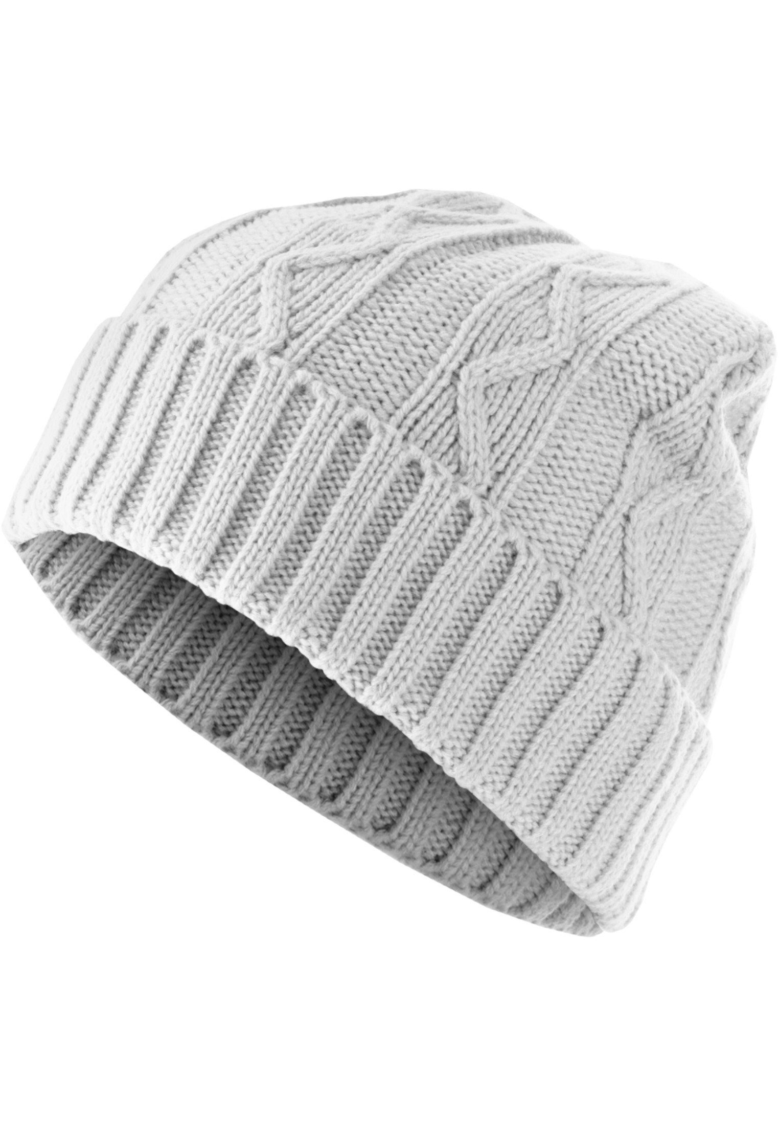 MSTRDS Beanie Flap Beanie Accessoires Cable (1-St) white