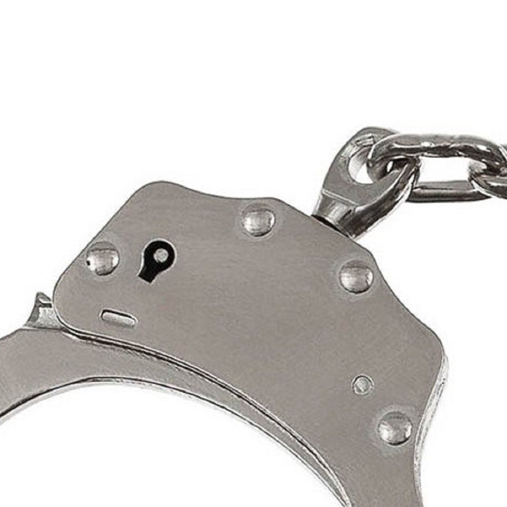 MFH Handschellen Handschelle, Edelstahl, mit Double-Lock 2 Schlüssel, Sicherheitsrille